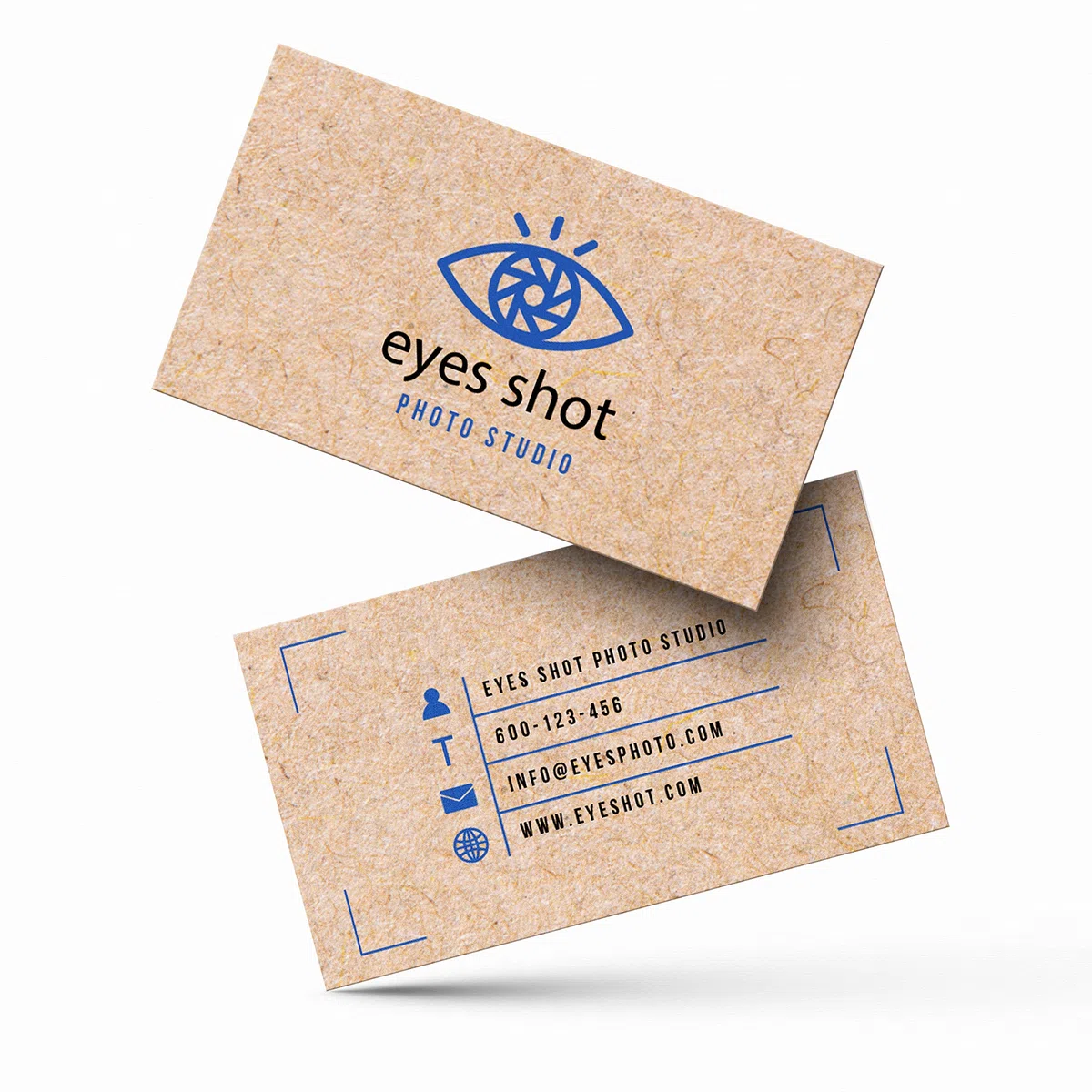 250 Tarjetas de Visita Kraft Recicladas Personalizadas Empresas Color Marron - Tarjeta Mensaje en Cartulina 350gr - Personalizable en papel