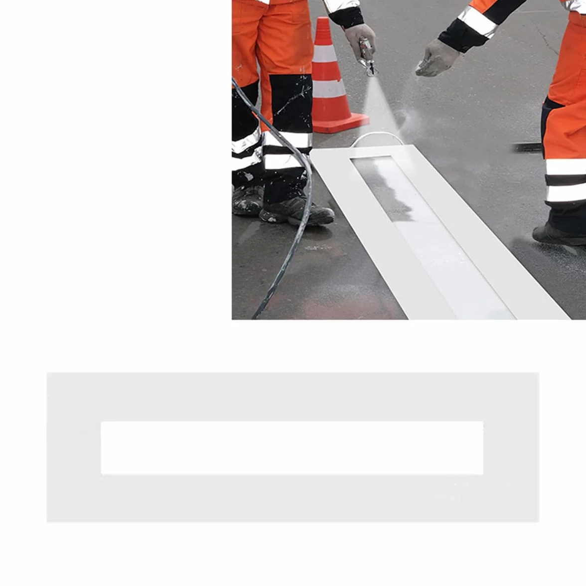 Foldable parking line template concrete asphalt marking stencil for traffic lines