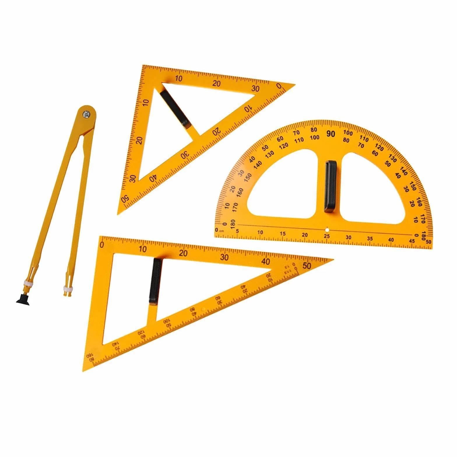 Regla multifunción para matemáticas y geometría, material didáctico de gran tamaño para dibujar lecciones de matemáticas, útiles para profesores, herramienta de