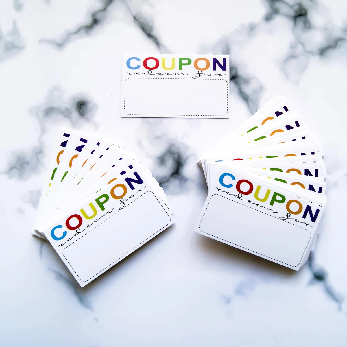 Rxbc2011 - Tarjetas para cupones de negocios en blanco con certificado de regalo, 100 unidades
