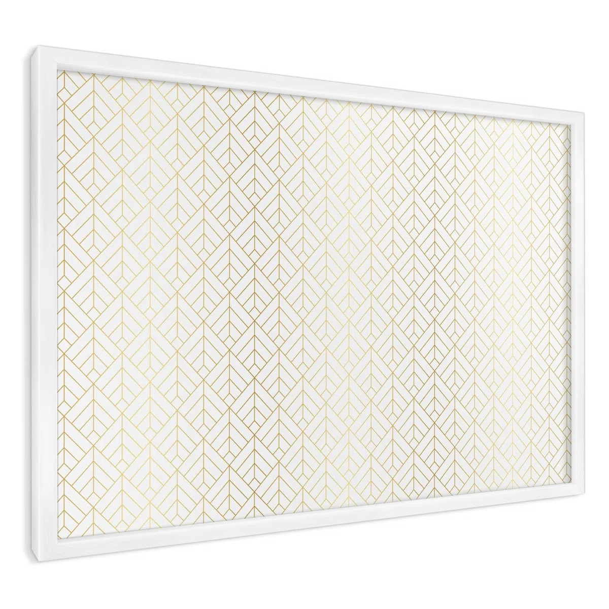 Pizarra Magnética 60x40 cm | con Marco Blanco | Geometría De Las Hojas | Montaje Fácil | Tablero Imantado | Organizador de Pared | Para Notas, Planificador de Tareas und Reuniones