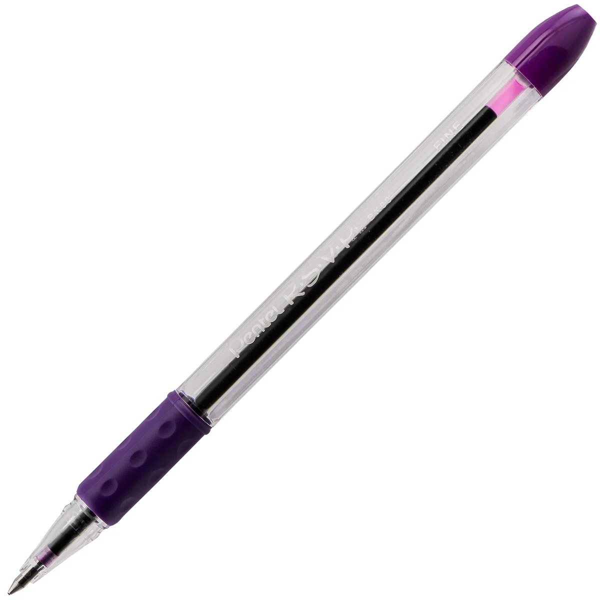 Pentel R.S.V.P. bolígrafo, línea media, tinta azul, 2 Pack (bk91bp2 C)