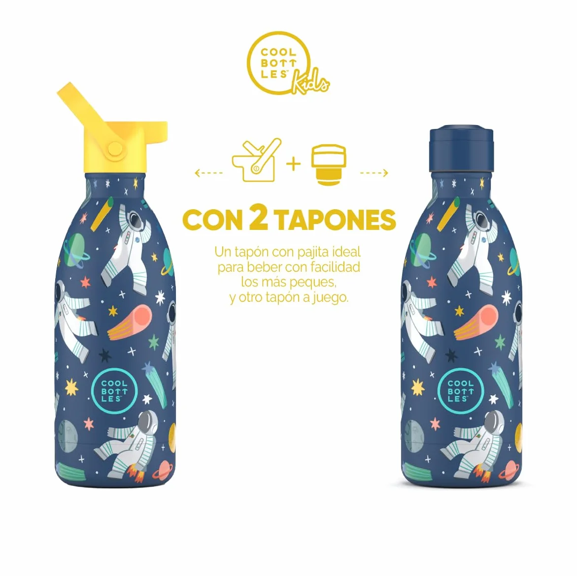 Botella Agua Acero Inoxidable Niños Térmica 500ml Galactic Ride 36h Fría 18h Caliente