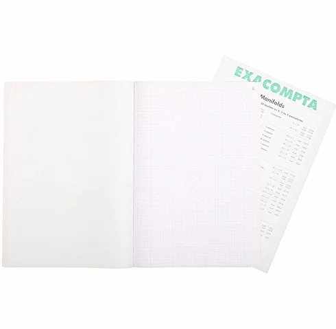 Exacompta – Lote de 5 Manifolds, cuadriculado, 5 x 5 29,7 x 21 cm 50 duplicado