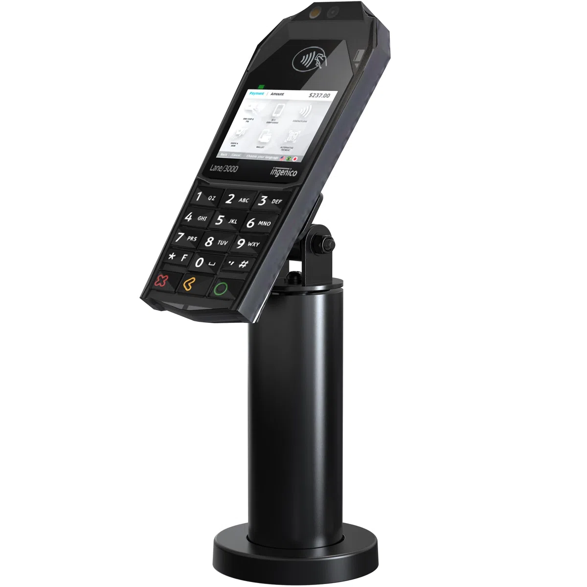 Ingenico Lane - Soporte giratorio para lectores de tarjetas de crédito Ingenico Lane/3000/5000/7000/8000 - (PAD-INGENDM)