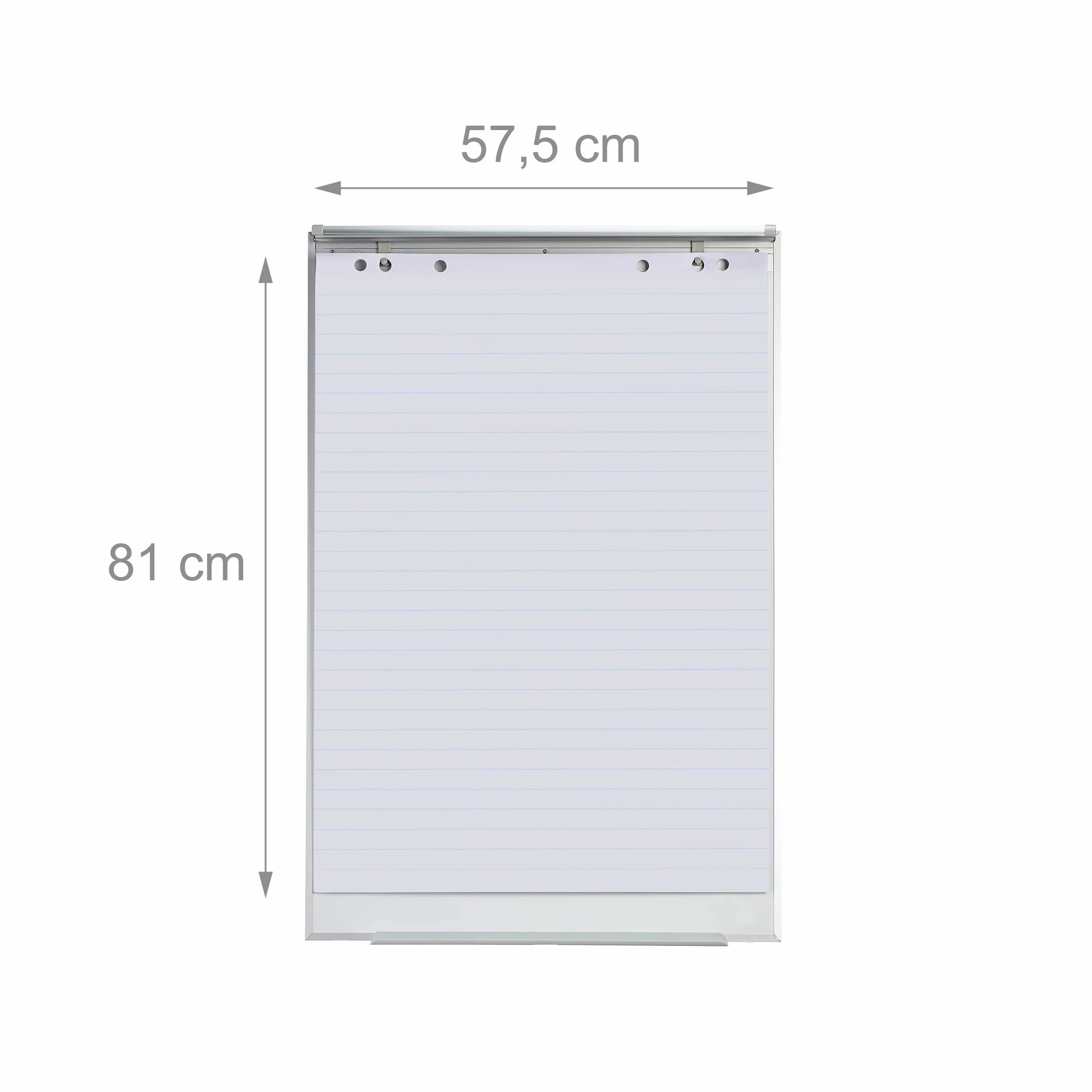Relaxdays Papel de Rotafolio 50 Hojas Rayas Bloc Pizarra 60 g/m² 57,5 x 81 cm Blanco