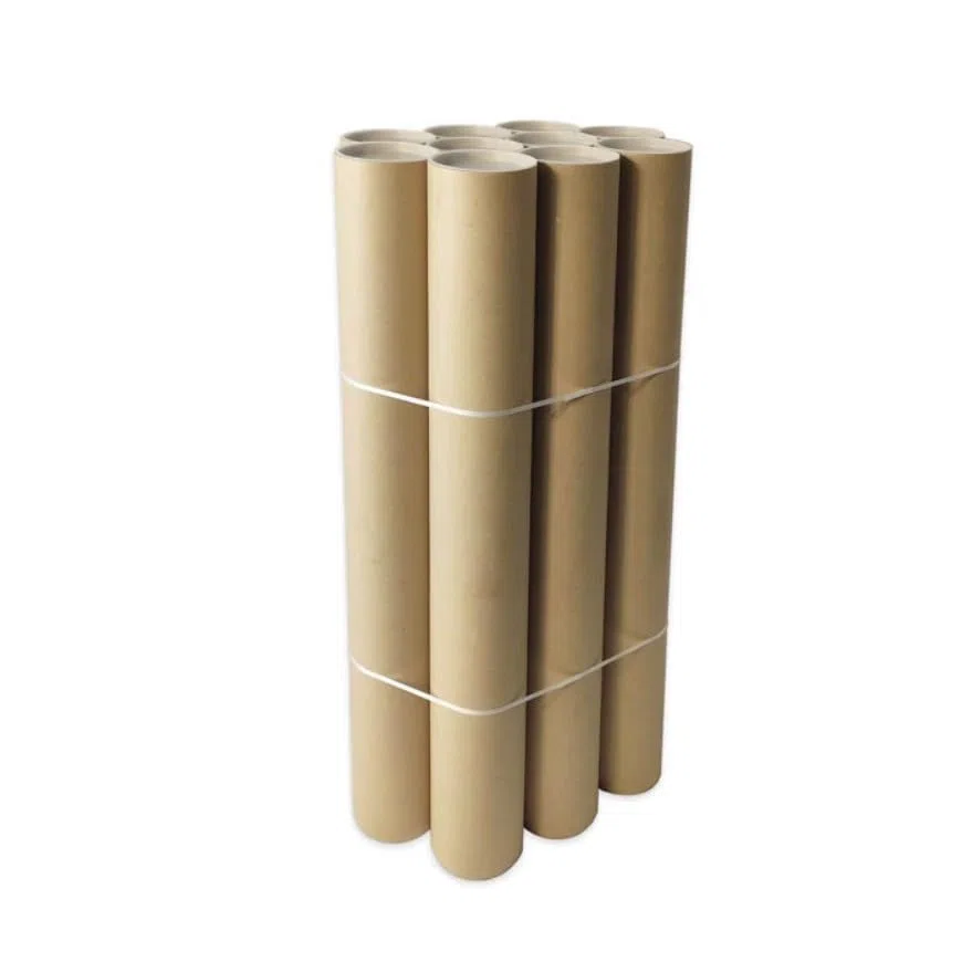 Imballaggi Point - Tubo de cartón habana con tapón - Ø 6 x 43 cm Longitud - Resistentes y Reutilizables para Documentos, A2Poster, Dibujos y Envíos Seguros. - Set de 30 Piezas