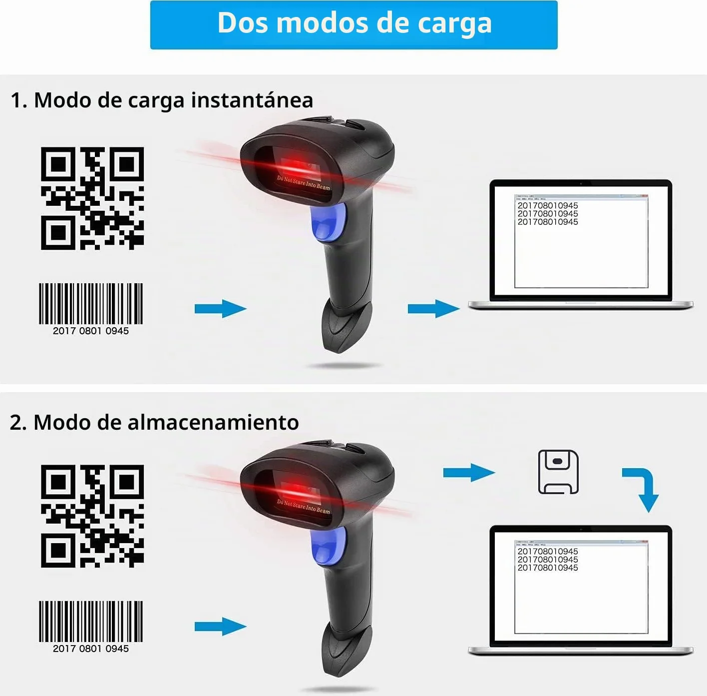 NetumScan Escáner de código de Barras 2D inalámbrico - Lector de código de Barras portátil Escanear QR PDF417 DataMatrix Maxicode para PC PC Computer NSL8
