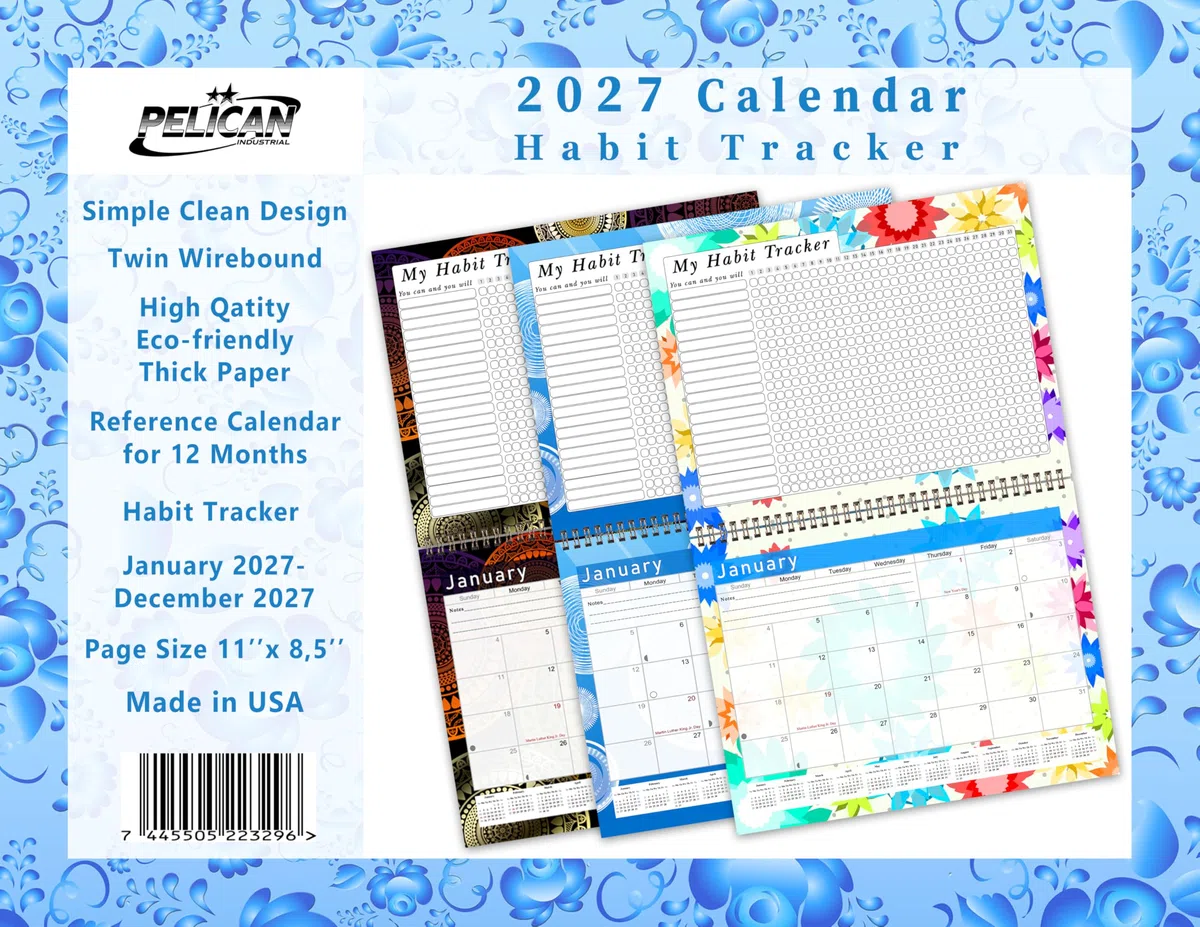 Calendario mensual de escritorio/pared 2023, rastreador de hábitos, diario motivacional y mensual de seguimiento de hábitos, diario inspirador (edición #019)