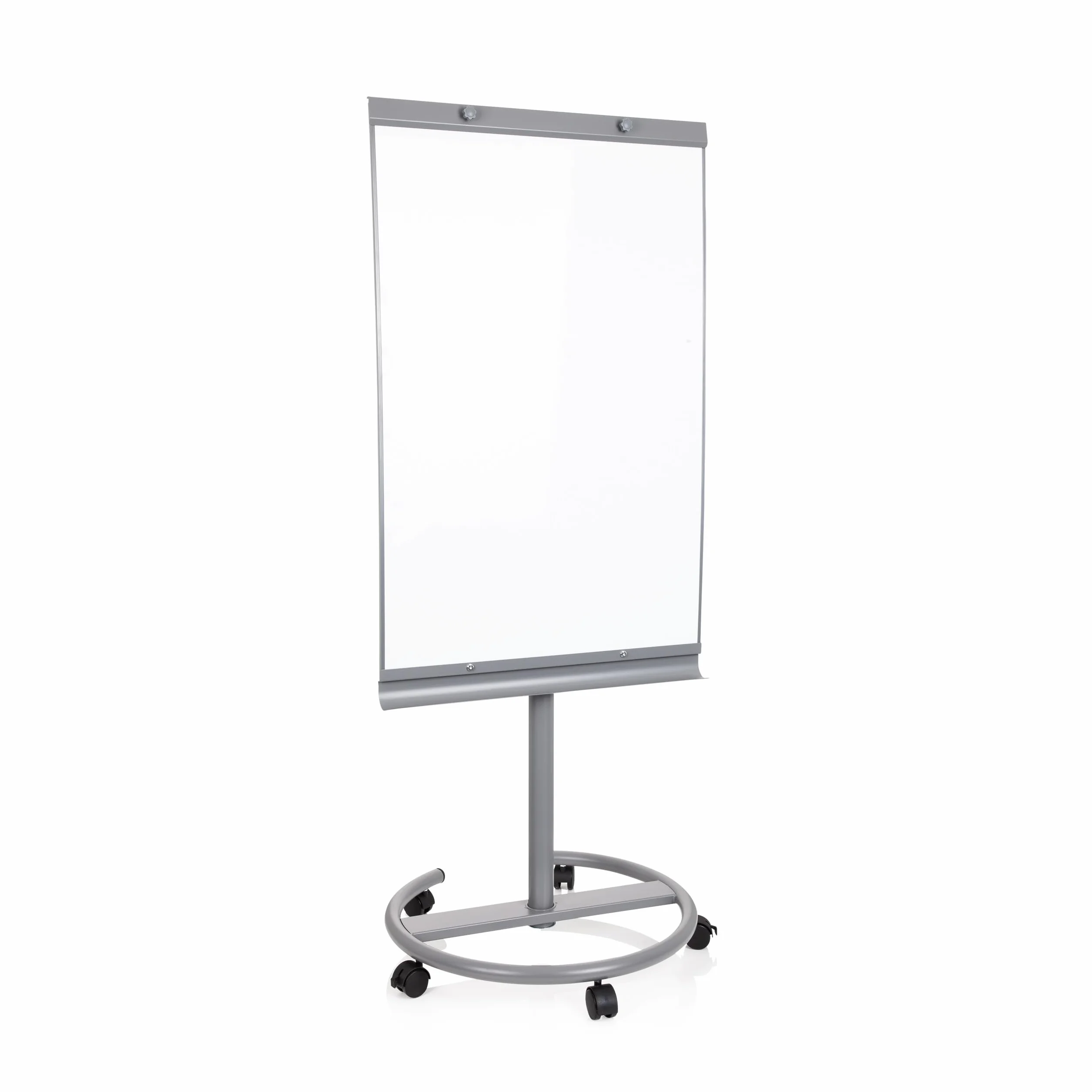 MULTIBOARD Pizarra magnética con caballete móvil y rotafolios 93,5 x 63 cm, altura regulable