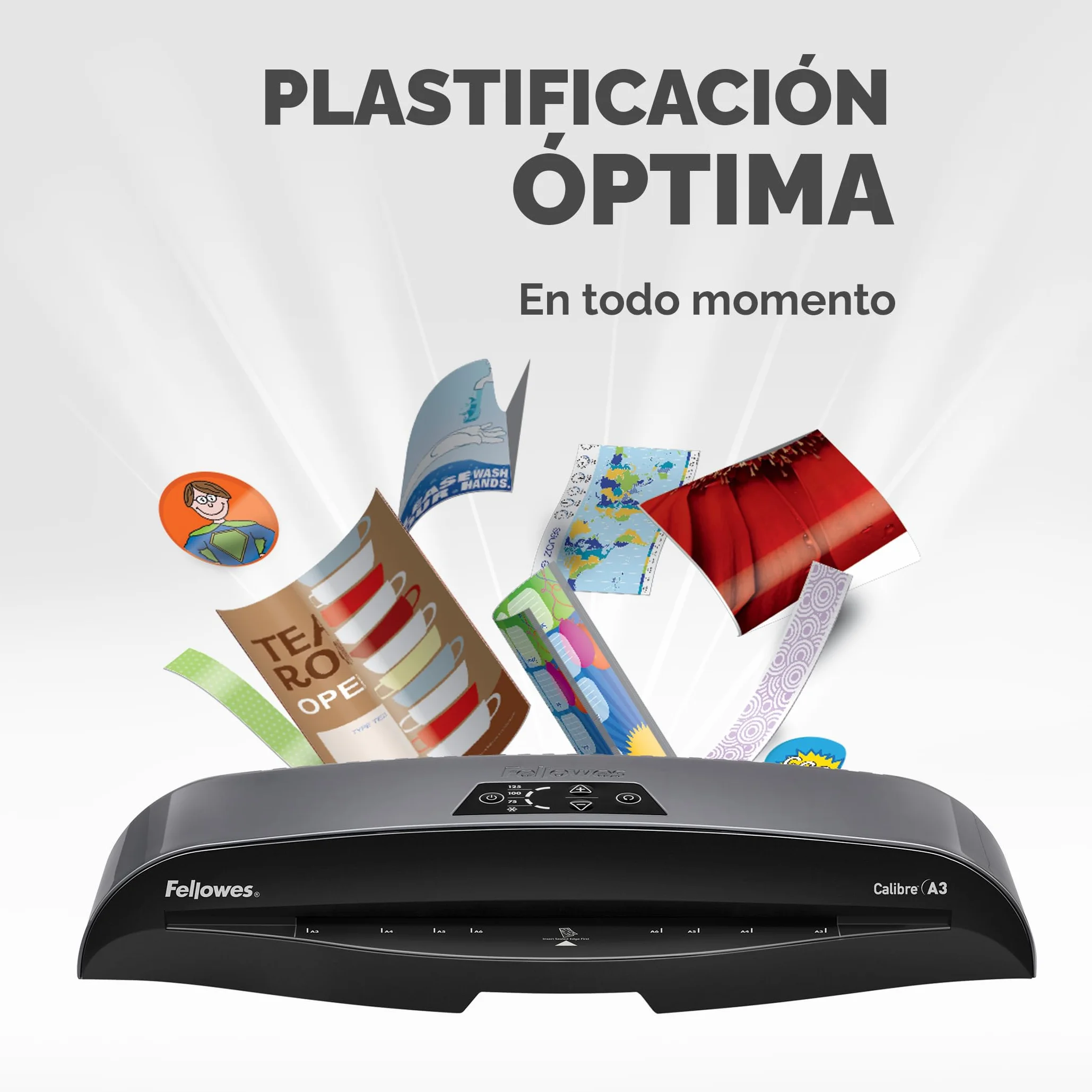 Fellowes Plastificadora A3 80-125 micras Apagado automático Modo reposo Negro