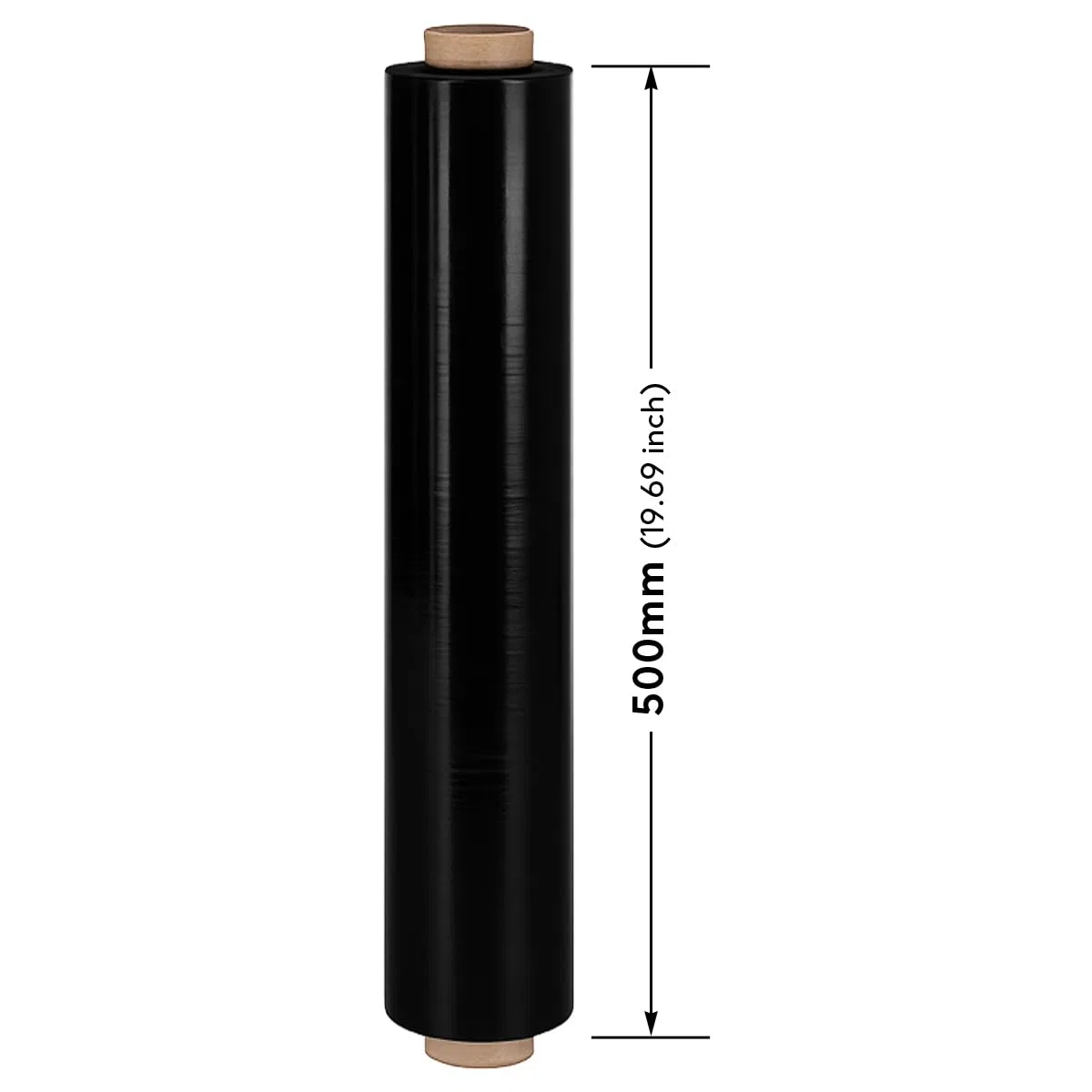 Verpacking - Film estirable 23 my negro 500mm x 300m 6 rollos film estirable opaco resistente al desgarro, film de embalaje, film para palets, film de embalaje