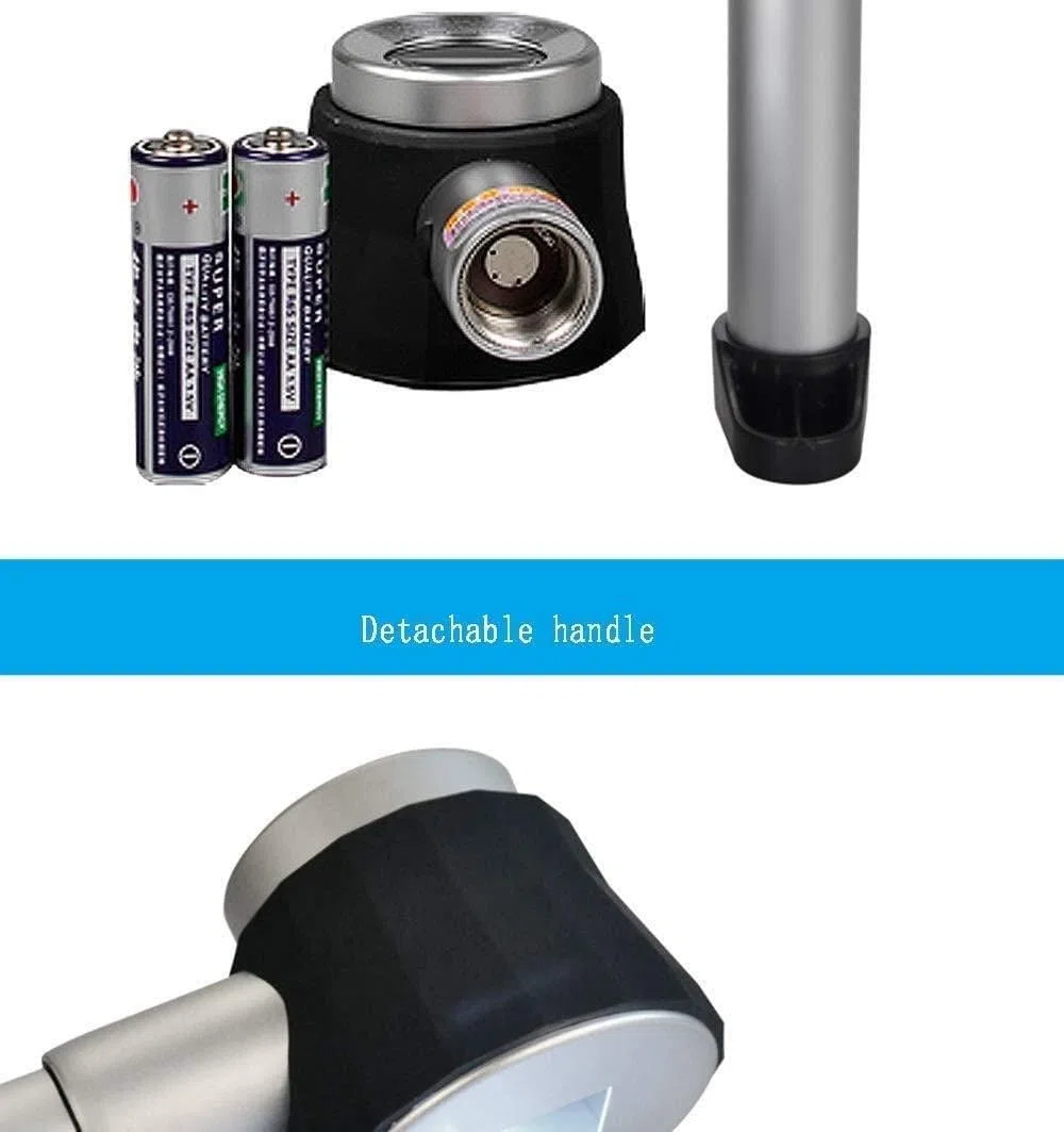 Lupa de Pantalla Lupa de Gran Aumento con Escala Lupa de Mano con luz LED 30 Veces HD Identificación de Joyas Lupa de microscopio portátil con luz LED Doble La c