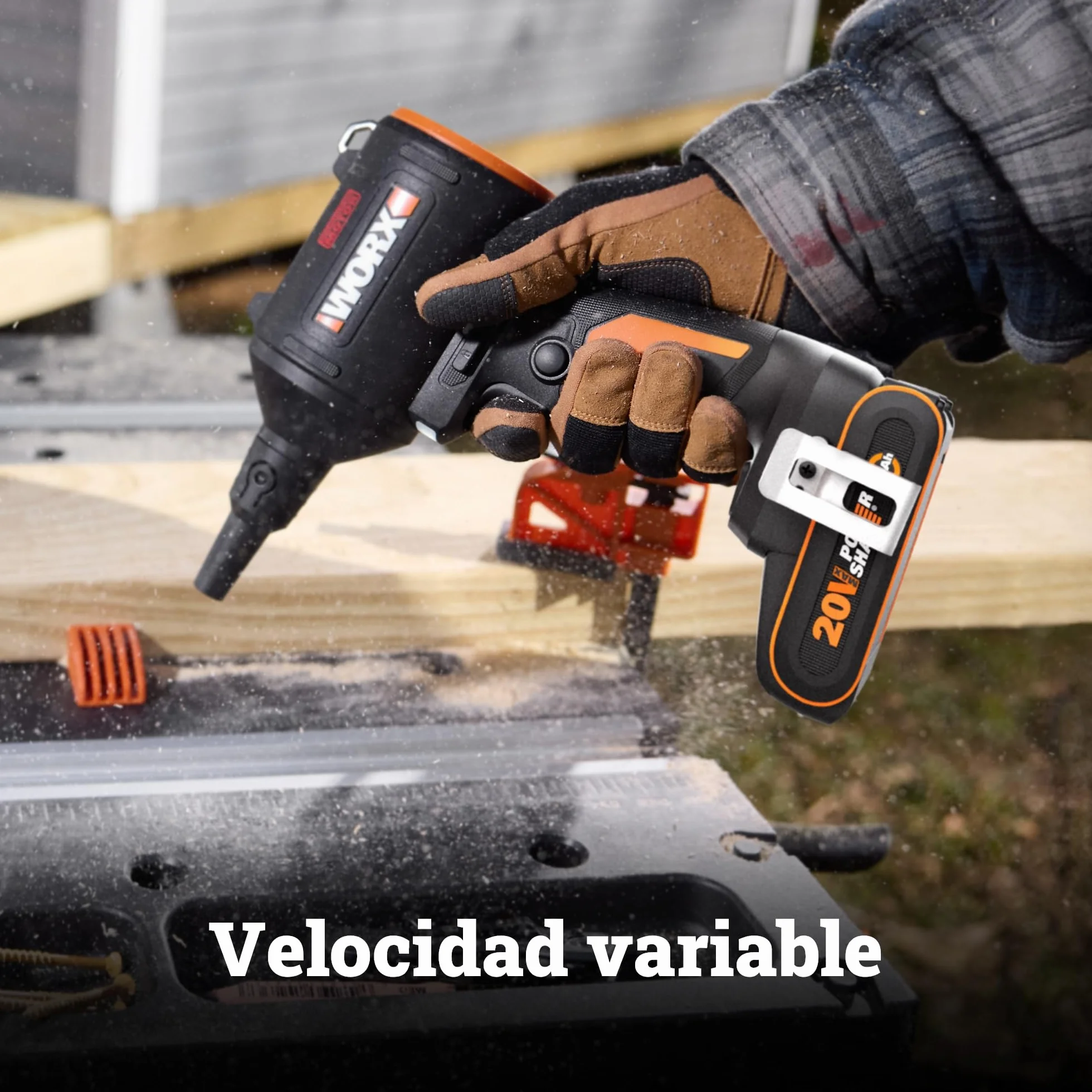 WORX 20V soplador de Polvo inalámbrico con Motor sin escobillas – colector de Polvo eléctrico para Limpieza, soplador de Aire comprimido (WX099 con batería y Cargador)