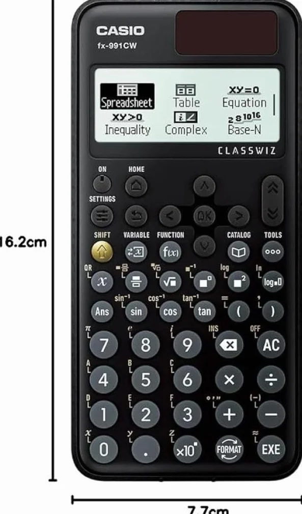 Casio FX-991CW Calculadora Científica, 540 Funciones y Pantalla Natural VERSIÓN Reino Unido