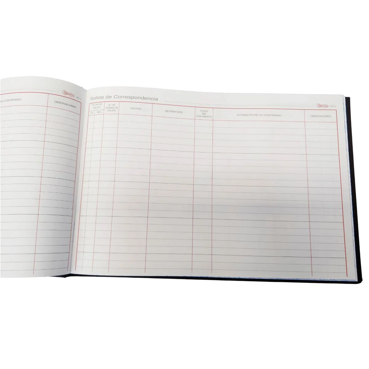 Miquelrius - Libro de Contabilidad, Clase R, Apaisado, Folio Natural 215 x 315 mm, Rayado Salida de Correspondencia, 100 Hojas SIN numerar de 102 g/m², Forrado en Tela, Lomo Engomado