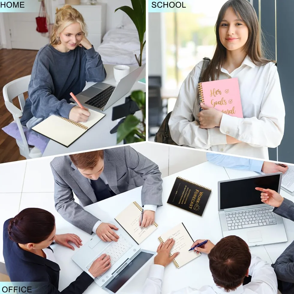THEBESTU Work Forecast - Cuaderno de espiral en blanco de tapa dura de 160 páginas, divertido cuaderno sarcástico para compañeros de trabajo, compañeros de trabajo, humor de oficina, regalos de
