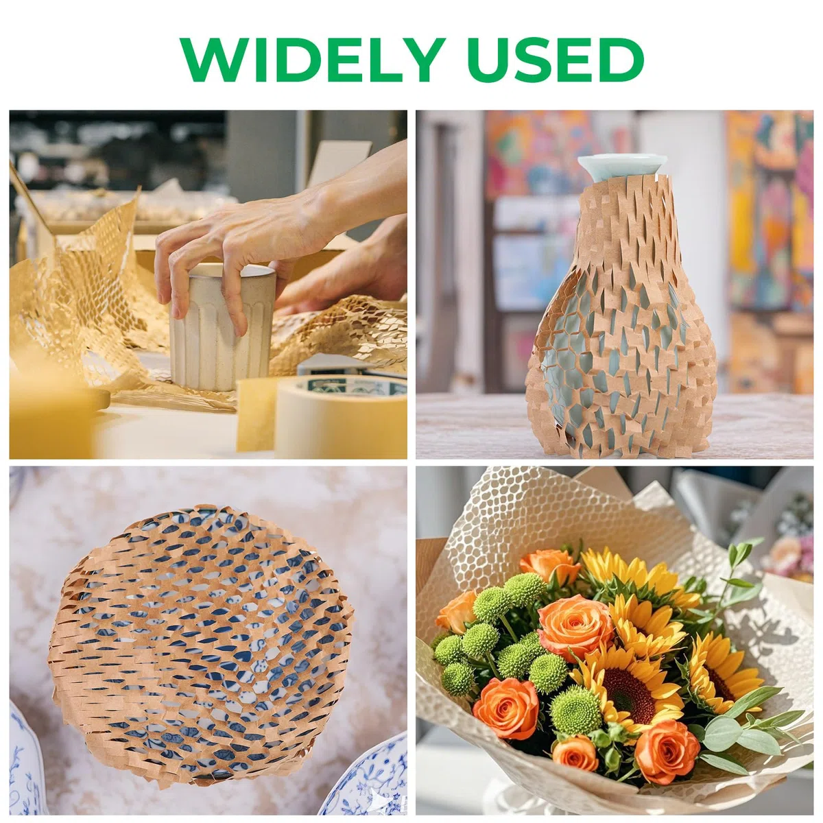 Hojas de papel de embalaje de panal de abeja, envoltura acolchada de burbujas para mudanzas, productos y regalos, material de embalaje de amortiguación reciclable, suministros de envío biodegradables