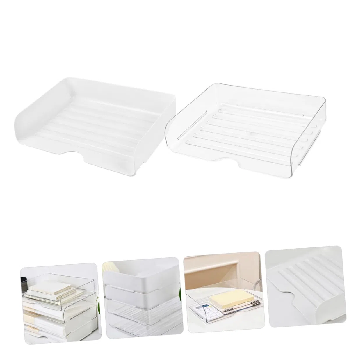 4piezas Clasificador De Papel Organizador De Escritorio Bandeja Para Documentos Organizador De Documentos Bandeja Para Archivos Transparente Para Oficina