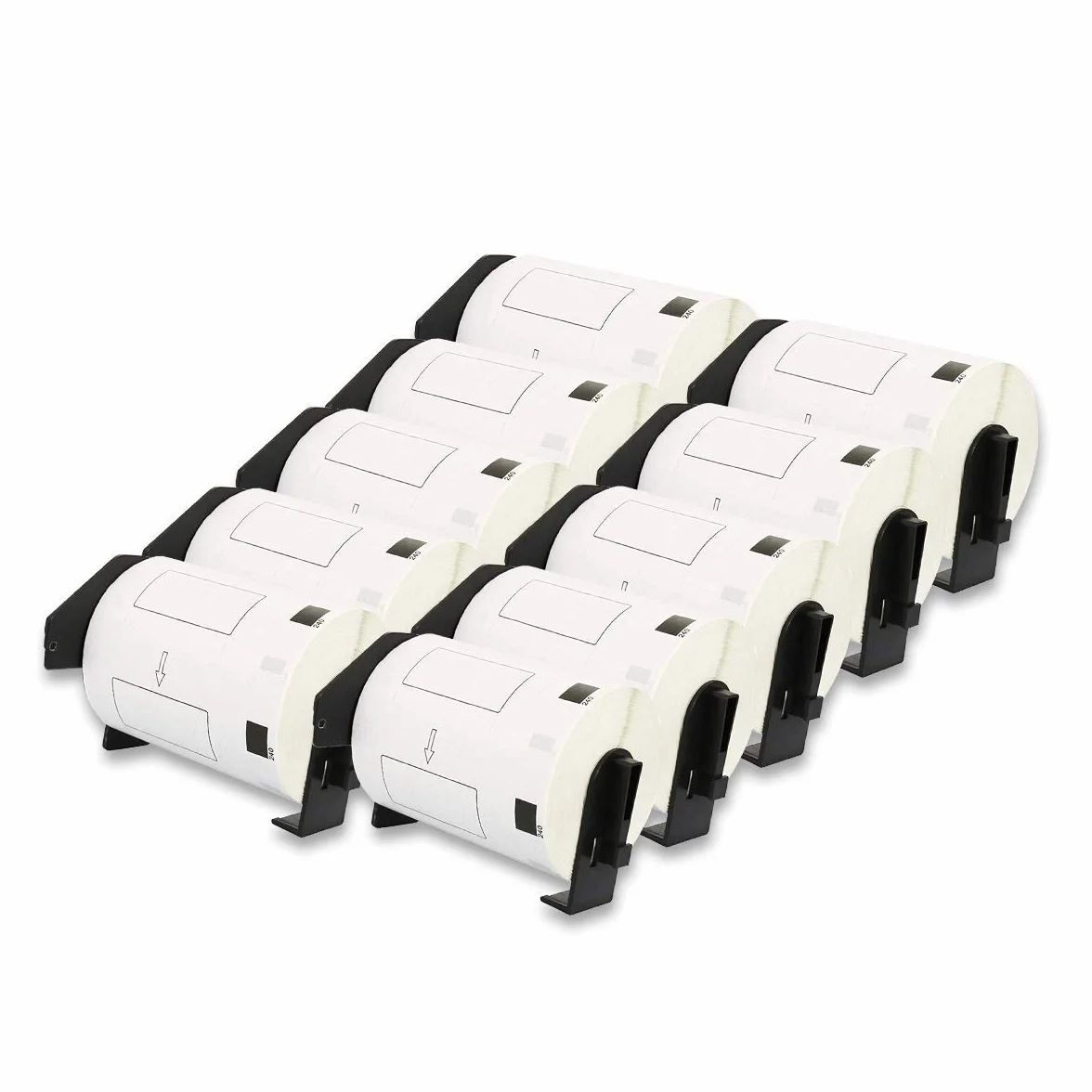 DOREE 10 Rollos DK-11241 Etiqueta de transporte, compatibles con Brother-DK11241, 102 x 152 mm, para las impresoras de etiquetas Brother QL-1050,QL-1060N,QL-1100,QL-1110NWB (200 etiquetas por rollo)