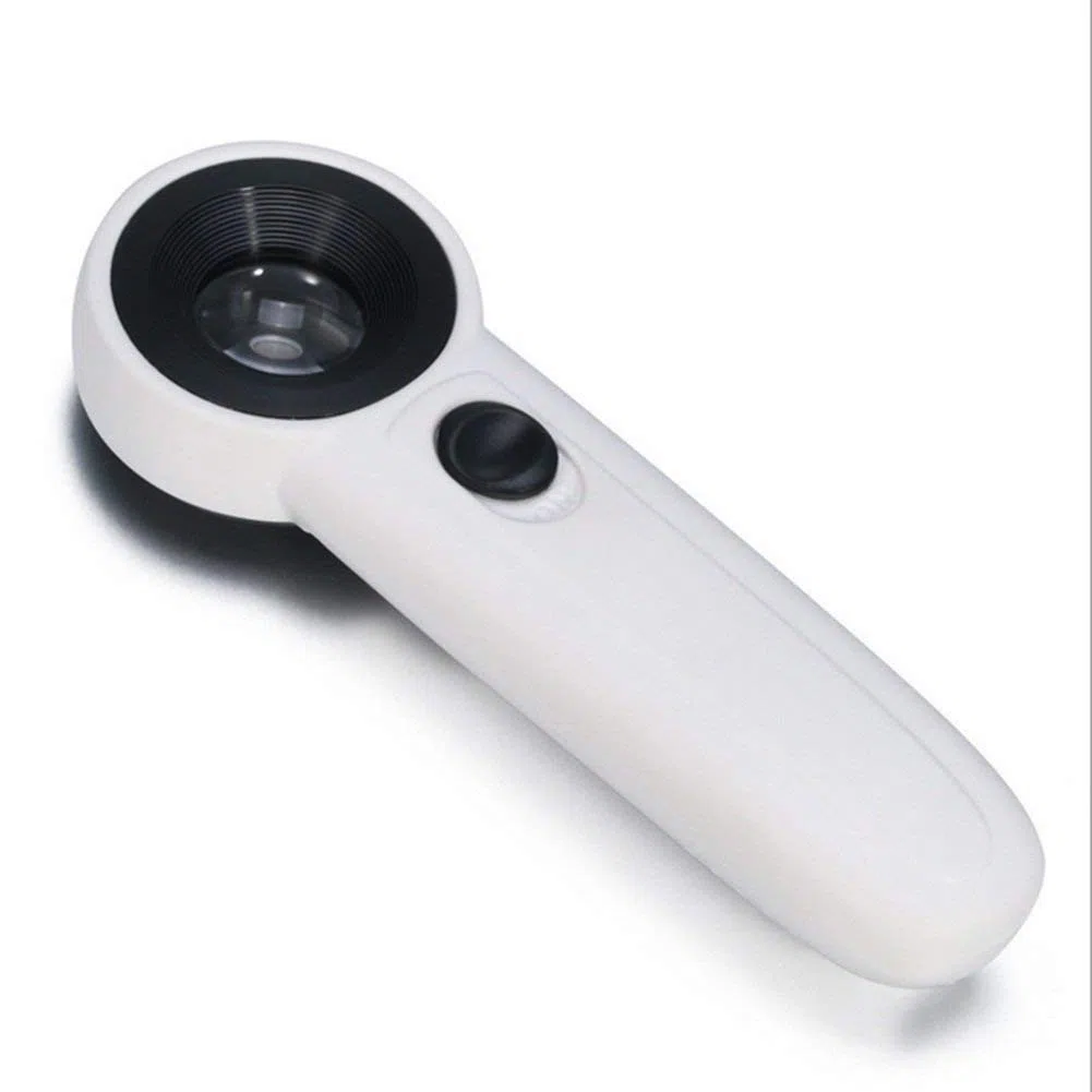 Lupas de Mano con luz LED, Lupa portátil de iluminación pequeña, Lente óptica HD 40X para identificación, inspección y Mantenimiento de Monedas Wenwan