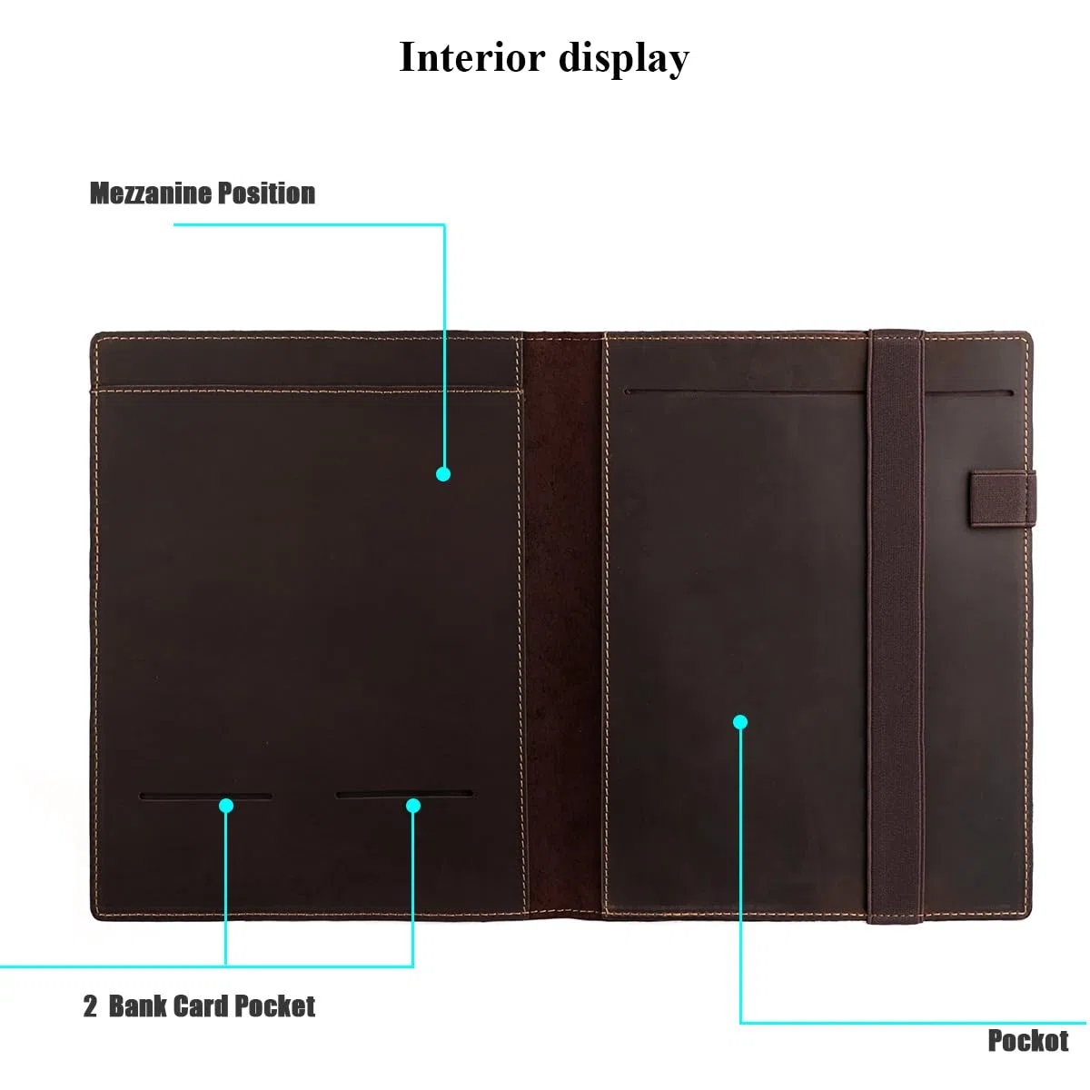 Balidiya - Funda de cuero para cuaderno de escritura de trabajo A5 B5, para hombres y mujeres, cuaderno ejecutivo de tapa dura, diario diario de viaje