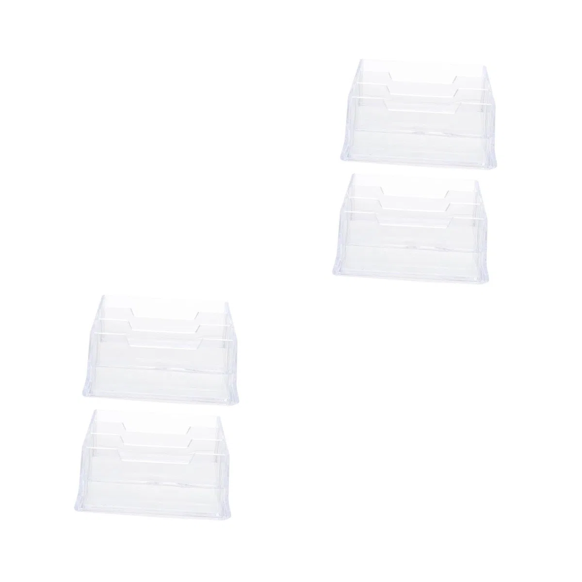 DOITOOL 2 Series Soporte Para Tarjetas De Visita De Plástico Transparente Organizador De Tarjetas Para Oficina Caja De Almacenamiento Resistente Con Único Y Aplicación 2 Piezas*2