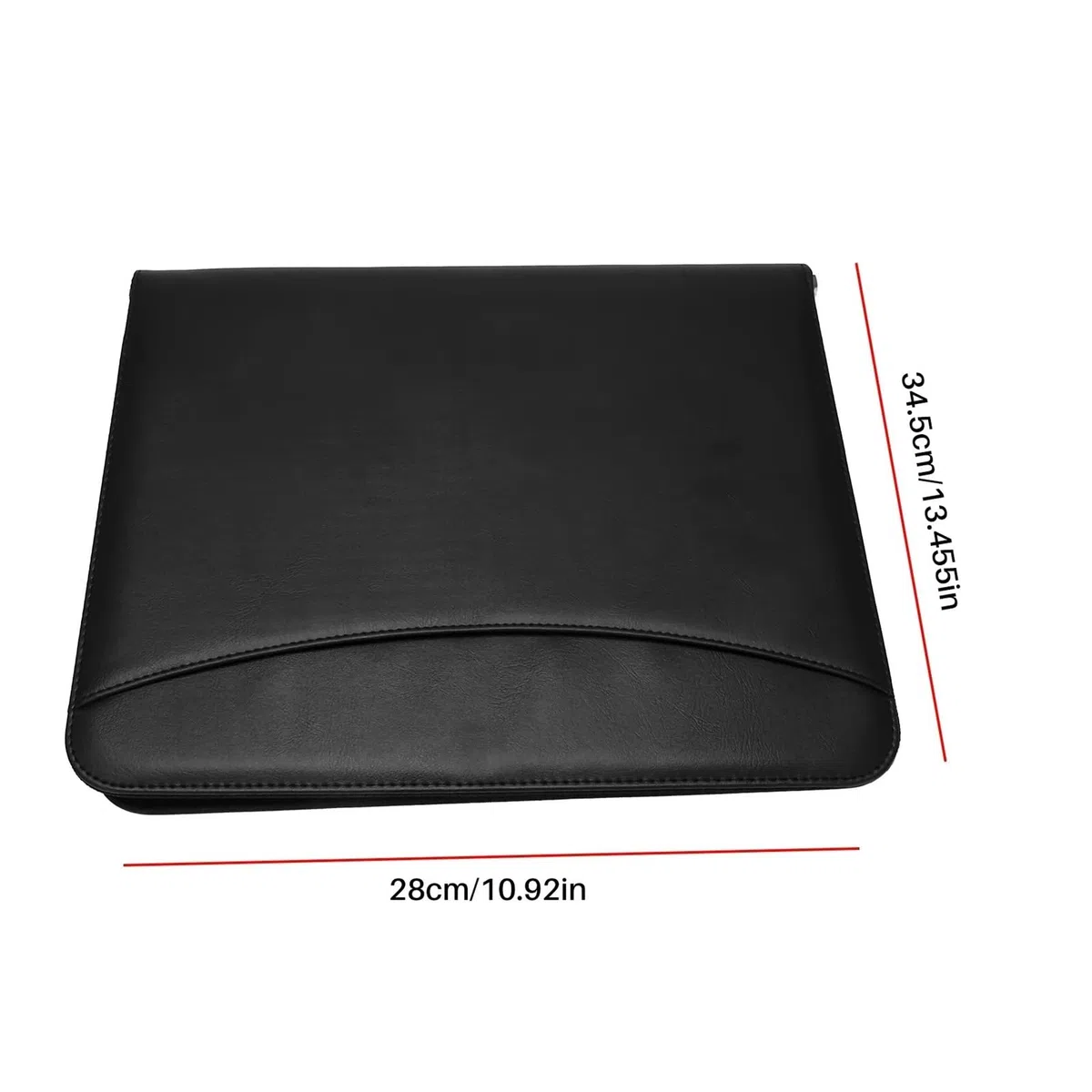 Documentos en cuero Carpeta de cuero con cierre cremallera for mesa negocios y tarjetas, carpeta for currículums, entrevistas para Oficina