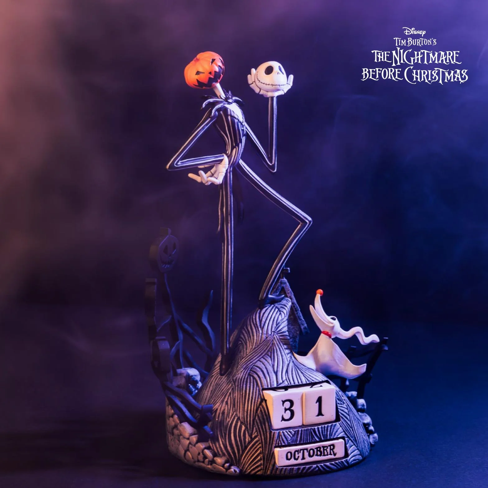 Calendario Perpetuo Pesadilla Antes de Navidad - Figura Pesadilla Antes de navidad Jack para Decoracion │ Regalos Disney para Fans │ Base estable y bloques intercambiables │ Merchandising OFICIAL