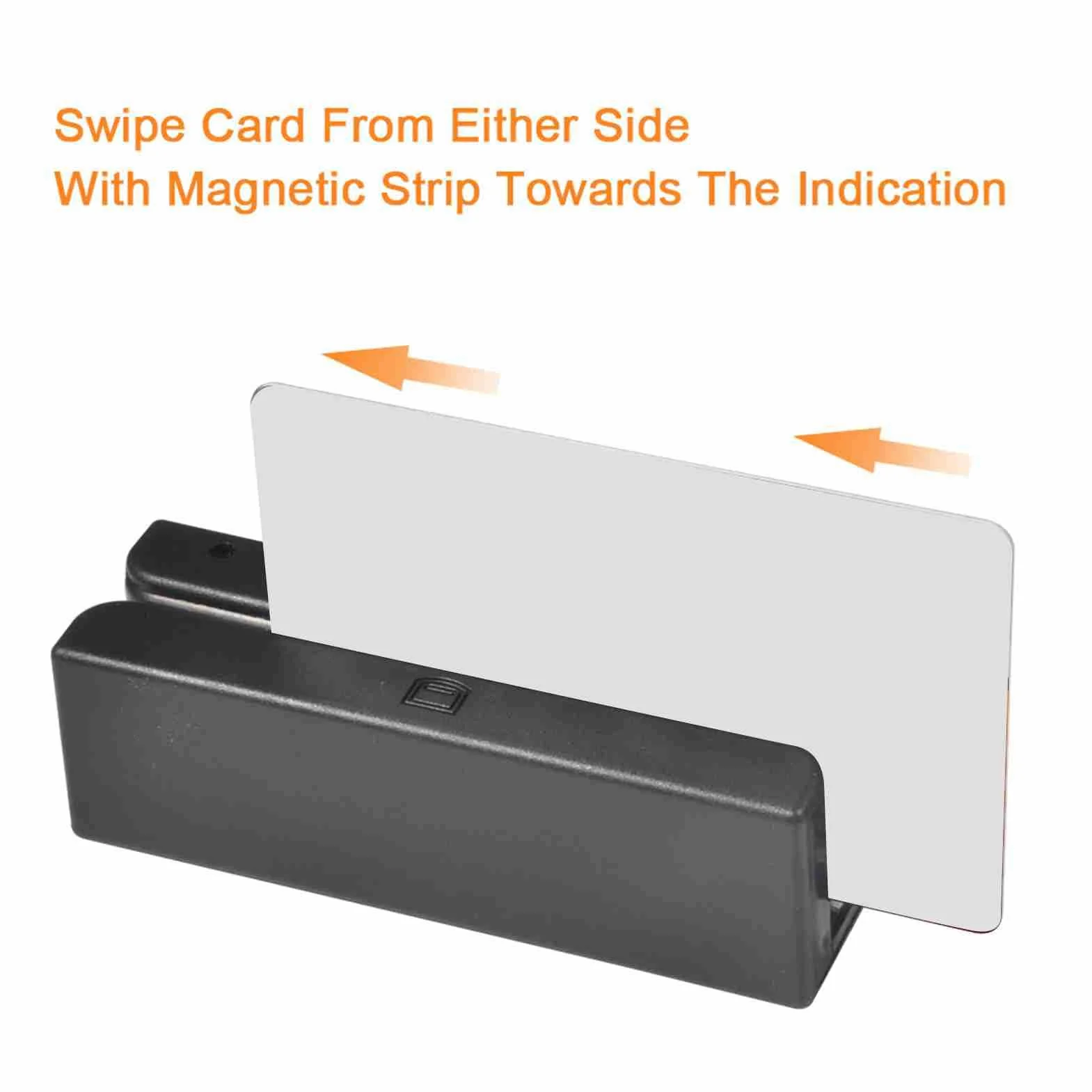 Lector de Tarjetas de Crédito, Lector de Tarjetas de Banda Magnética USB MSR580 3 Pistas Mini mag Hi-Co Swiper, para POS, Control de Acceso, Verificación de Identidad