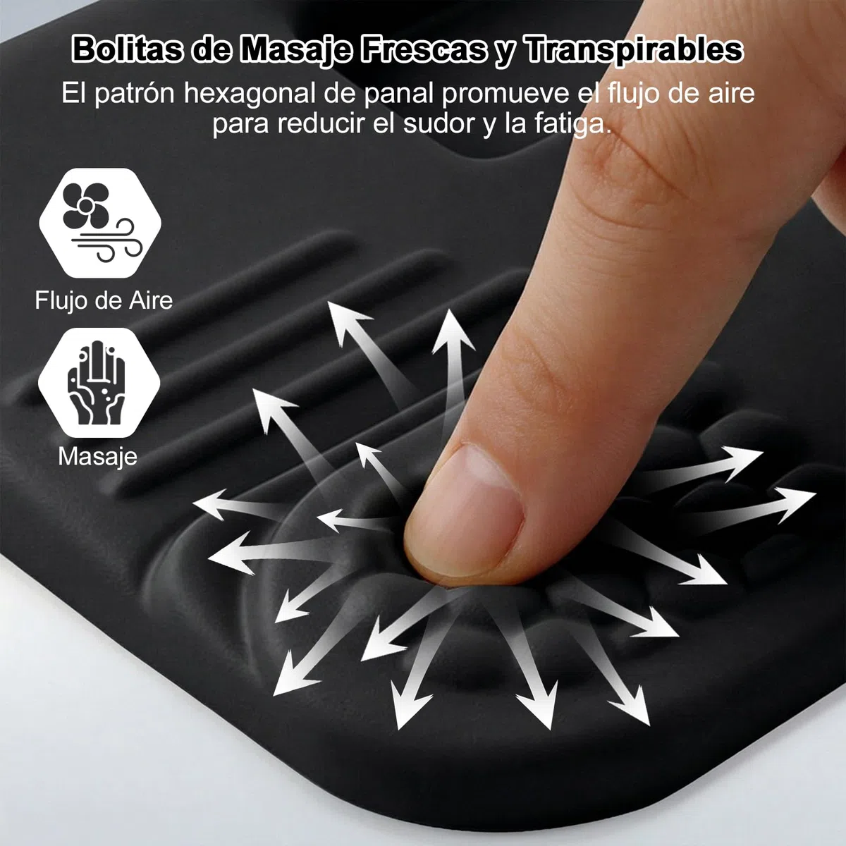 LIMOUS Reposamuñecas Ergonómico para Teclado, Soporte Elevador Ajustable 2 Ángulos con Caja de Almacenamiento, Almohadilla Ola de Espuma Viscoelástica, Base Antideslizante para Oficina y Gaming-Negro