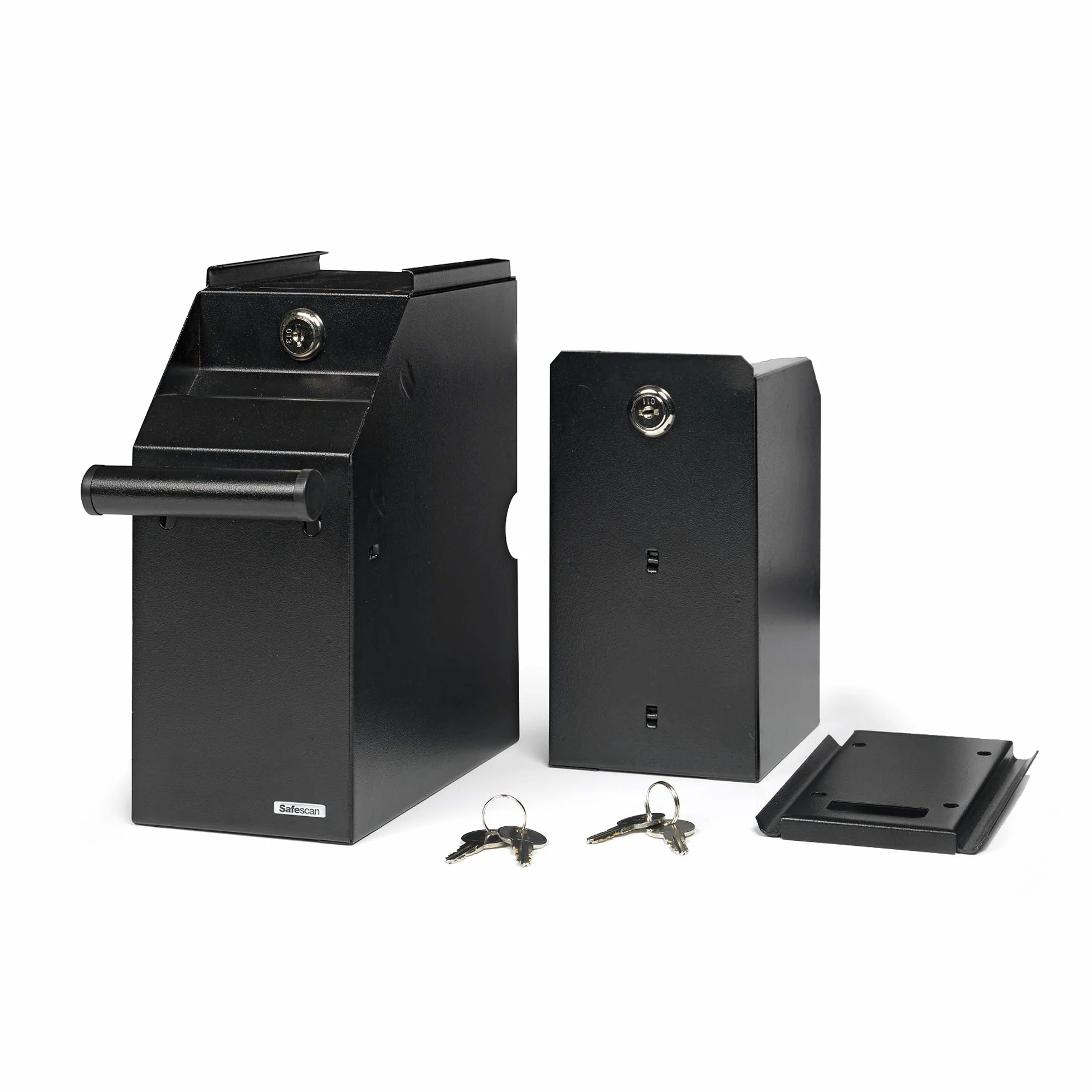 Safescan 4100 Caja para dinero negra que permite almacenar billetes de forma segura - Almacena hasta 300 billetes - Se coloca debajo de un mostrador - Se puede instalar cerca del cajón portamonedas