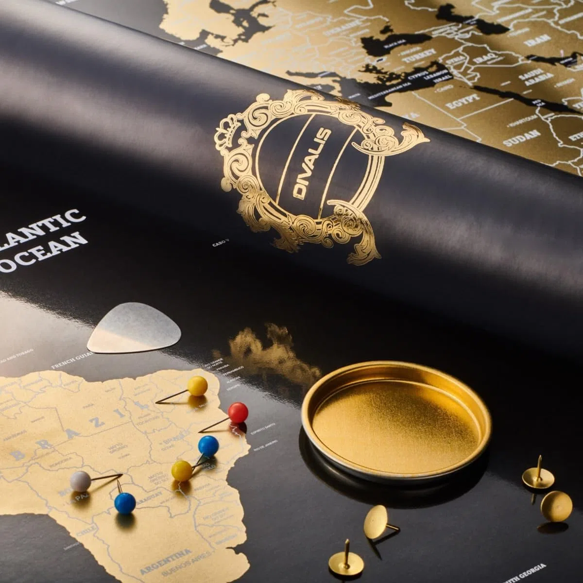 Juego de regalo 2 en 1 – Mapa del mundo para rascar + póster de los 100 lugares para visitar – Paquete de viaje grande para rascar – Mapa de los mejores lugares que he estado para trotamundos – Dos