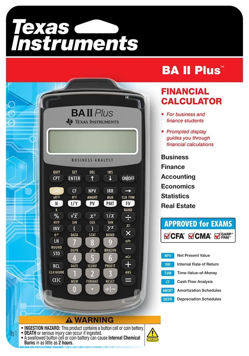 Texas Instruments BA II Plus Professional calculadora financiera avanzada
