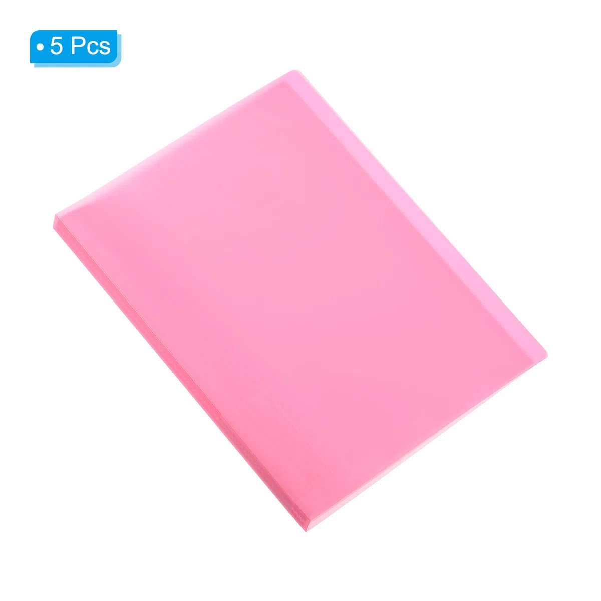 PATIKIL 12.2x9.3x1.1" Carpetas con Plástico Funda, 5Uds PP 30 Bolsillos Impermeable Archivador Portafolio Carpeta Protector para Papel Presentación Ilustraciones Exhibición, Rosa