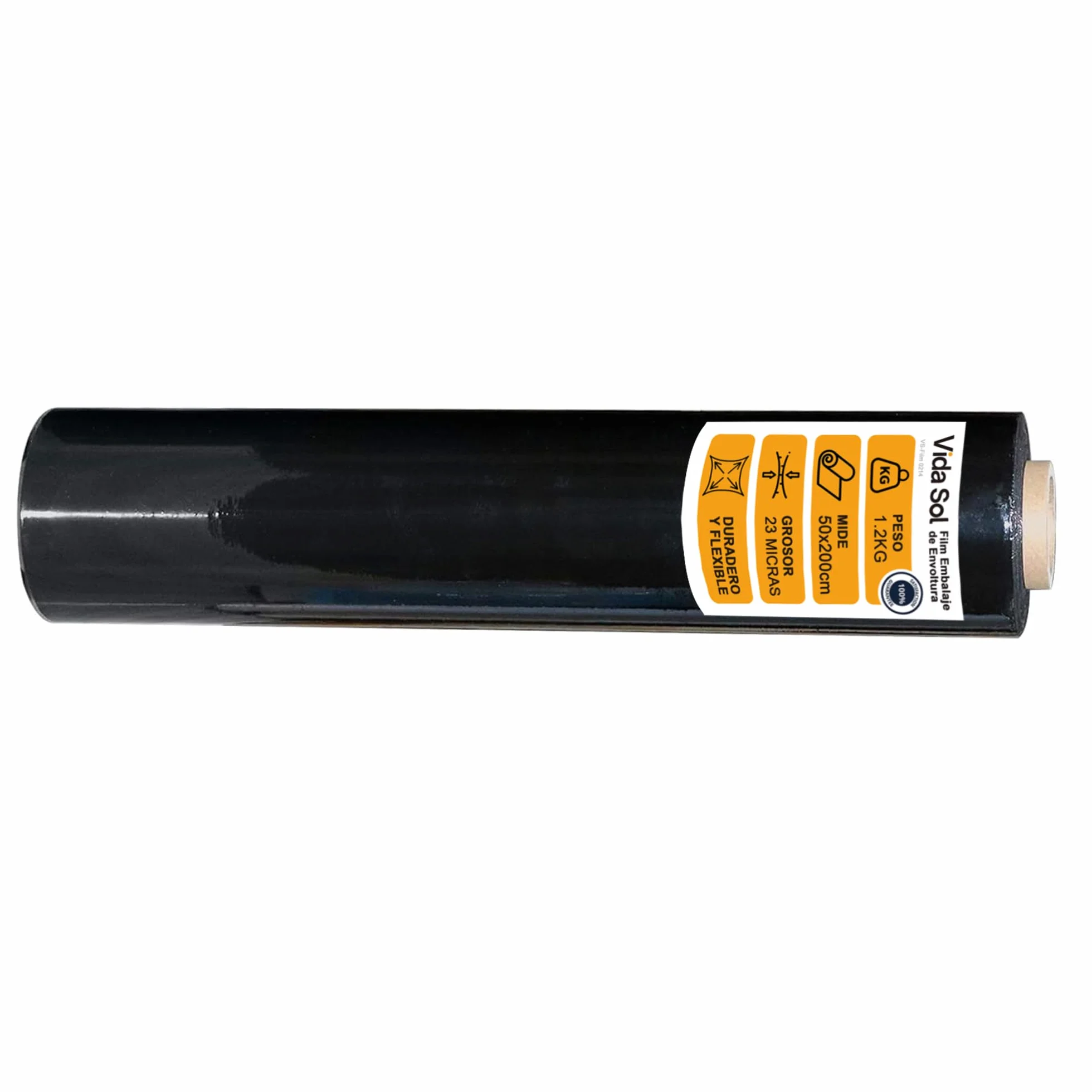 Film Embalaje Negro 1.4kg 5 Rollo 50 cm 23 Micras de Espesor