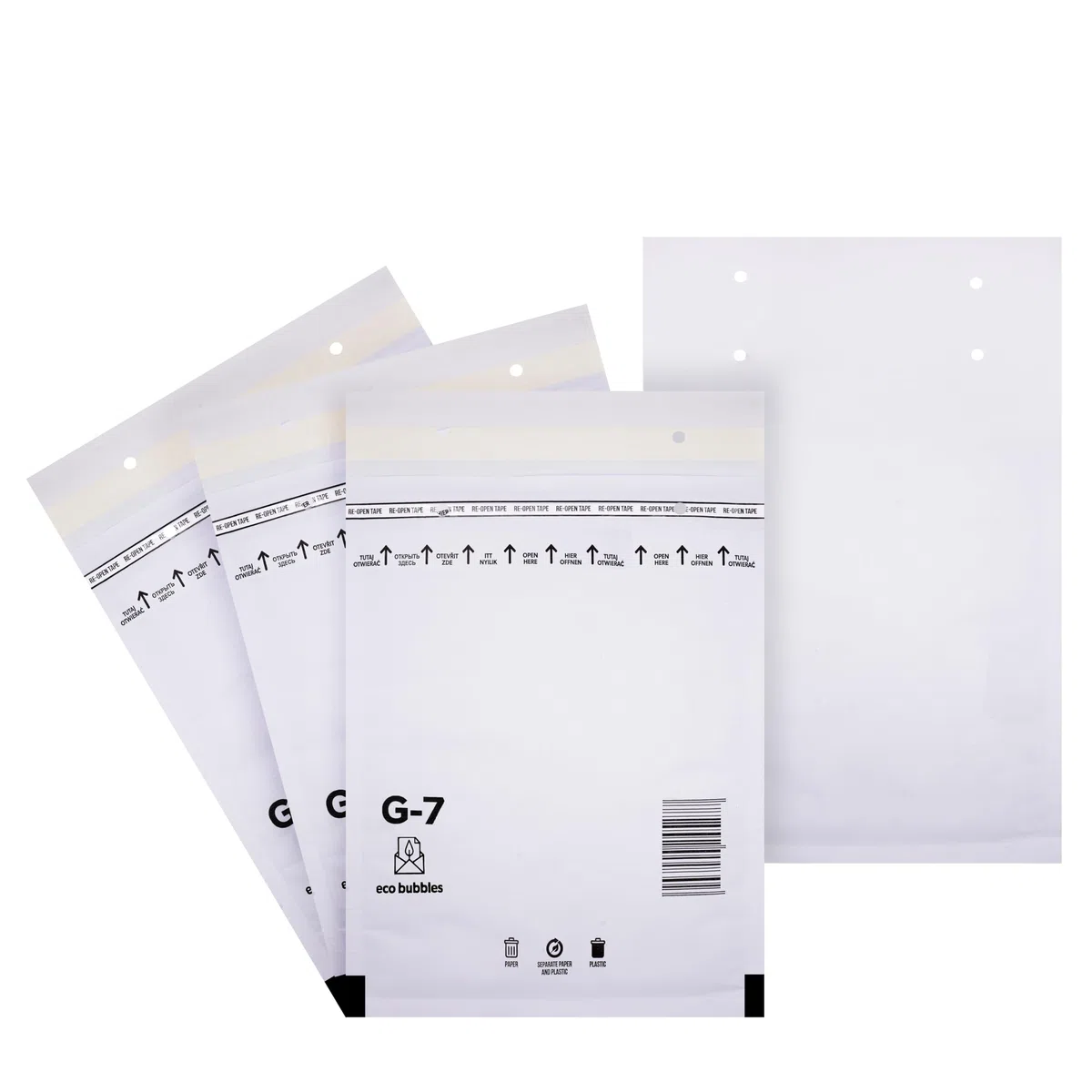 100 sobres acolchados con burbujas DIN A4, autoadhesivos, tamaño G/7 G7, color blanco (250 mm x 350 mm), sobres acolchados