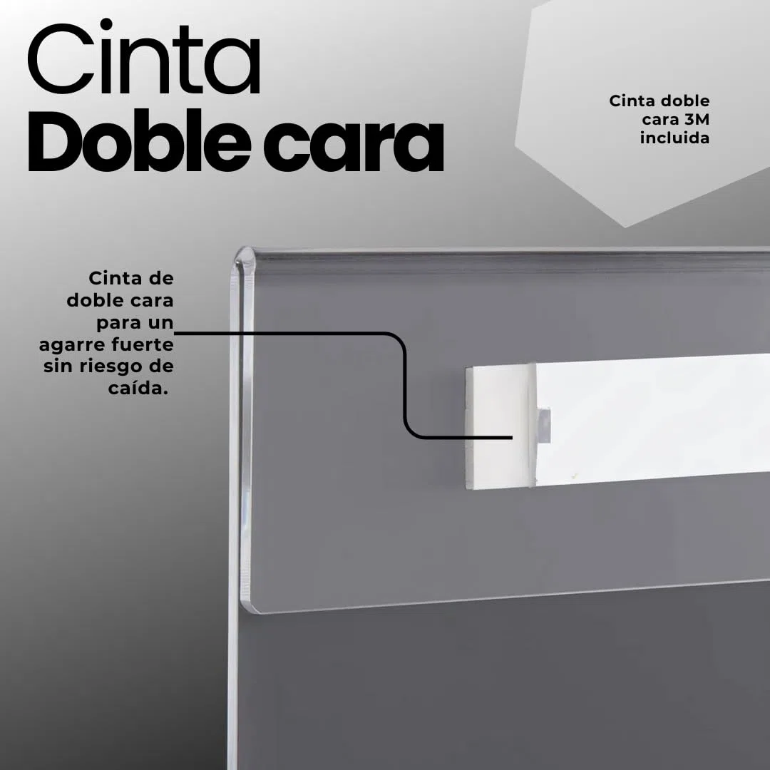 Expositor metacrilato A4 de pared, pack 3 unidades, soporte acrílico para carteles A4 con cinta doble cara, porta documentos, marco de acrílico, portafolios transparente.