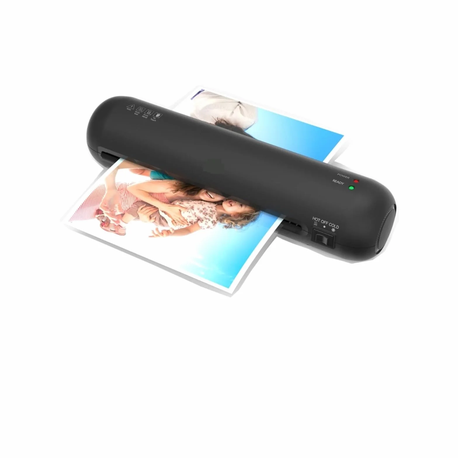 Plastificadora, Máquina laminadora de documentos fotográficos con de 2 rodillos for laminación en frío y en caliente