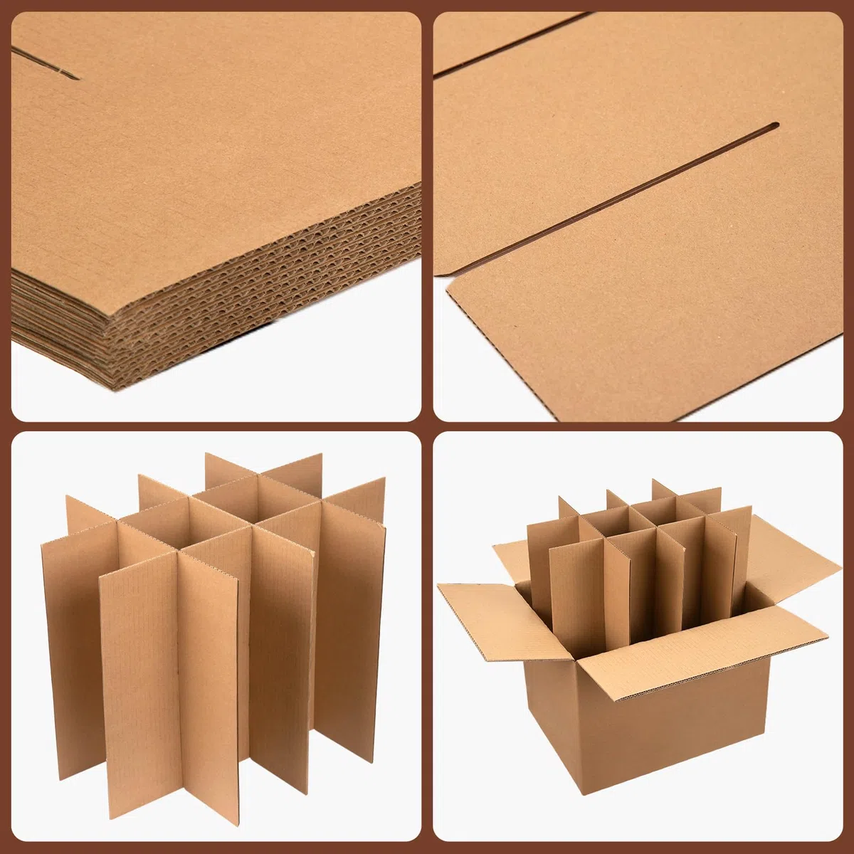 3 juegos de separadores de vidrio para cajas de mudanza, kit de cajas de embalaje para mover platos, cajas de vino para mudanzas, suministros de embalaje para mudanzas, cabe en caja de 16 x 12 x 12