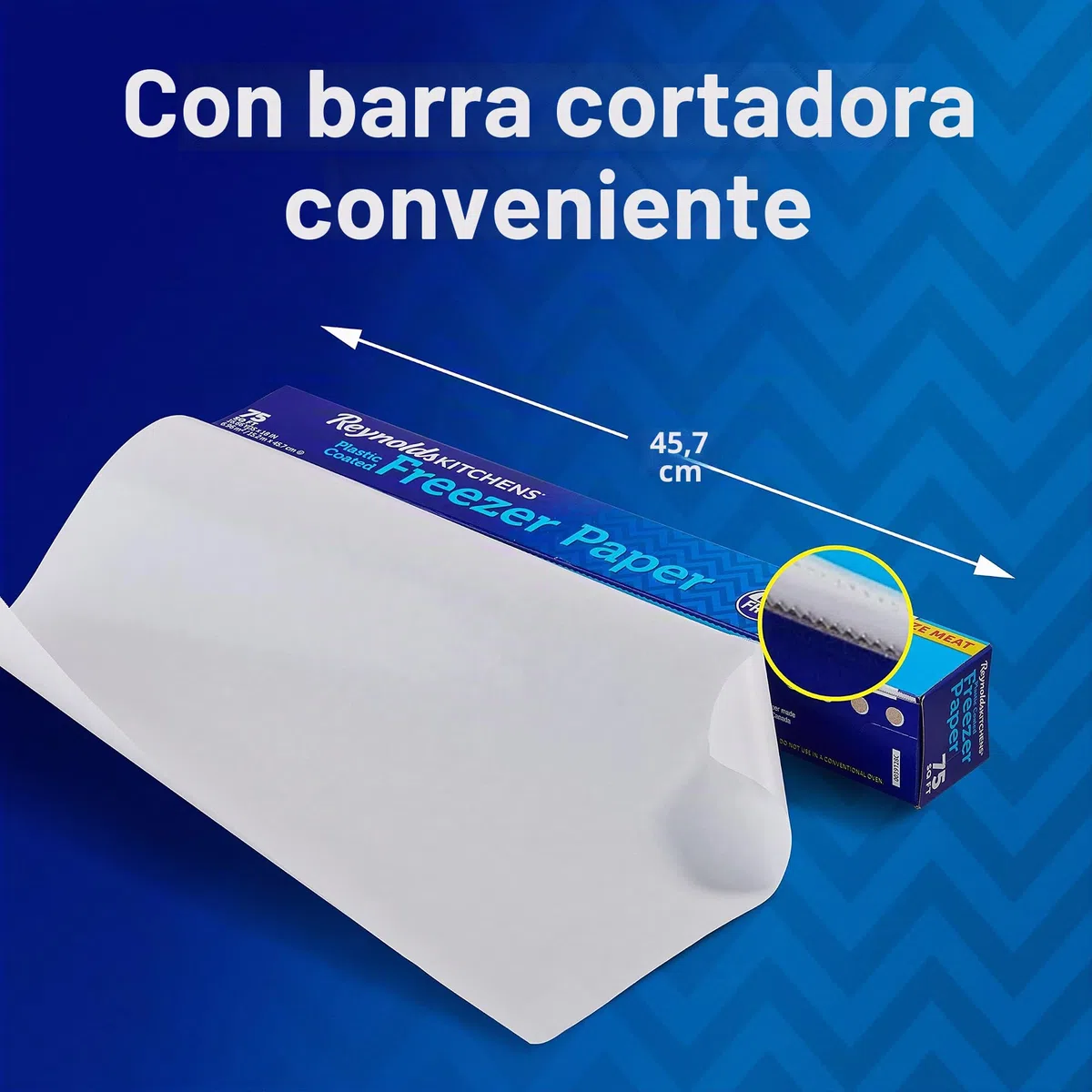 Reynolds - Papel para serigrafía (4,6 m², 12,1 m x 381 mm, Revestimiento de plástico), Color Blanco