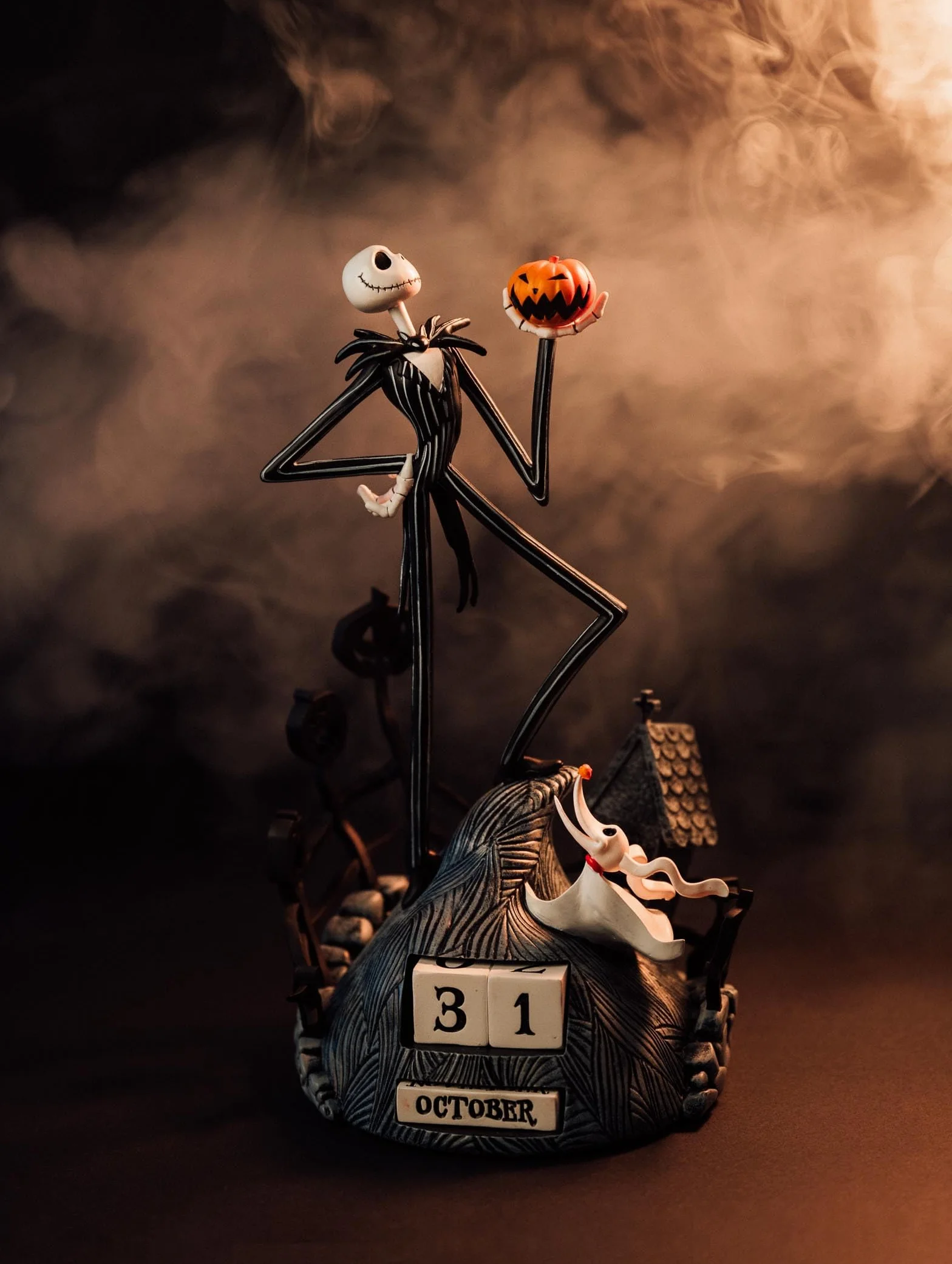 Calendario Perpetuo Pesadilla Antes de Navidad - Figura Pesadilla Antes de navidad Jack para Decoracion │ Regalos Disney para Fans │ Base estable y bloques intercambiables │ Merchandising OFICIAL