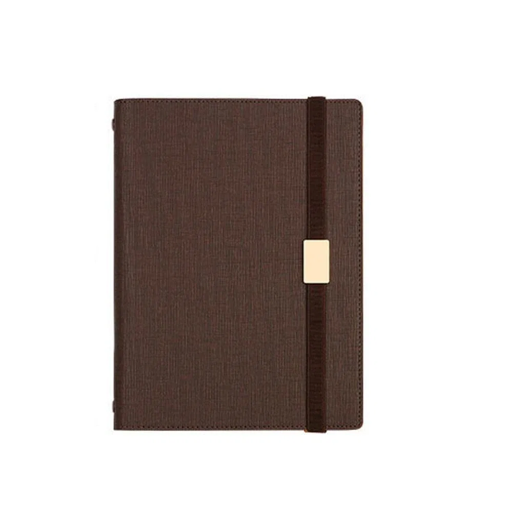 EDDGE Cuaderno de Hojas Sueltas en Espiral extraíble con Superficie de Cuero de Oficina for Asuntos comerciales, Bloc de Notas Multifuncional con 6 Agujeros (Color : Rosso)