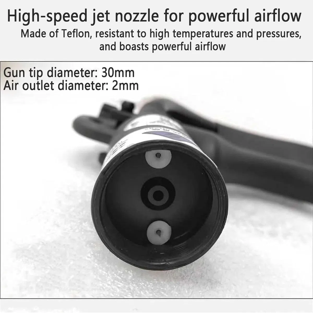 Pistola de aire ionizante antiestática, eliminador estático de alto voltaje para eliminación estática industrial y limpieza de precisión con presión de aire ajustable