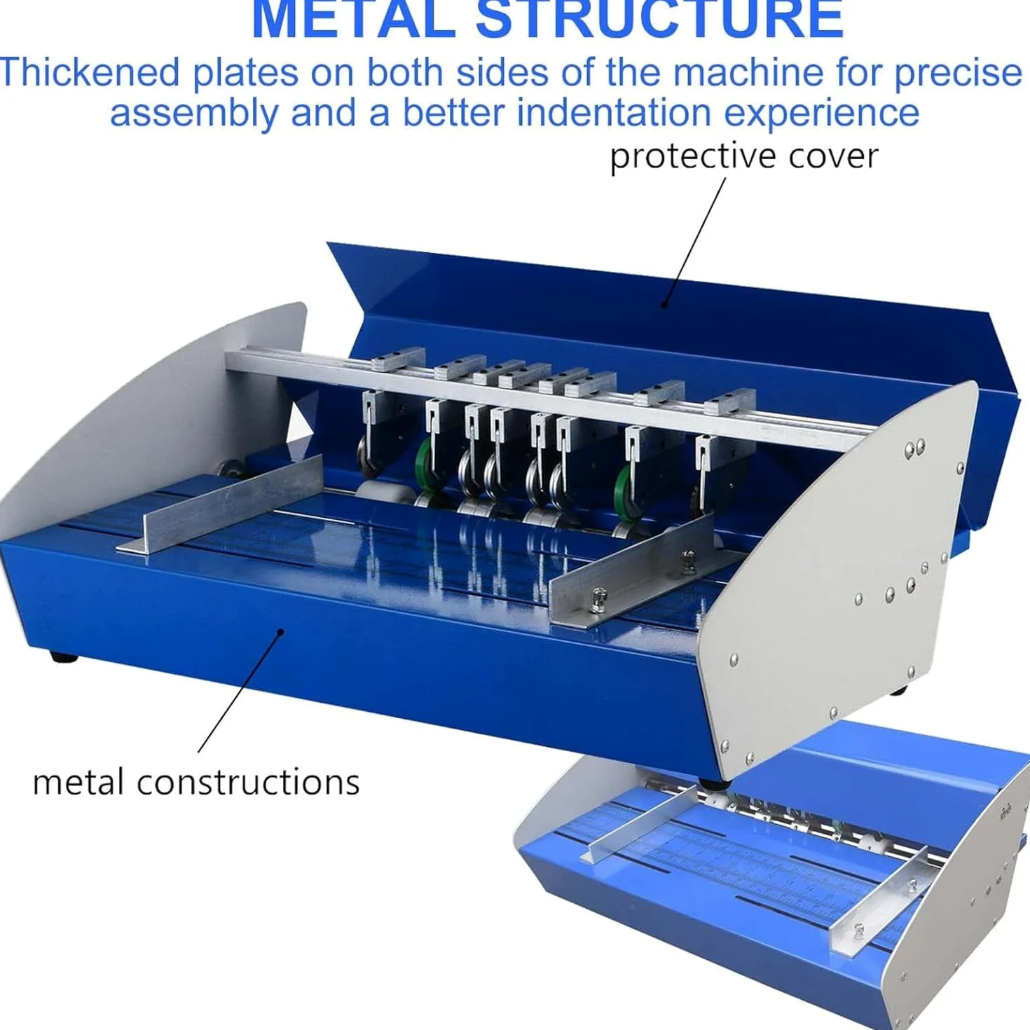 Perforador eléctrico 3 en 1, máquina de plegado de metal resistente con 2 bloques ajustables, cortador de papel para hacer tarjetas, álbumes de recortes, manualidades