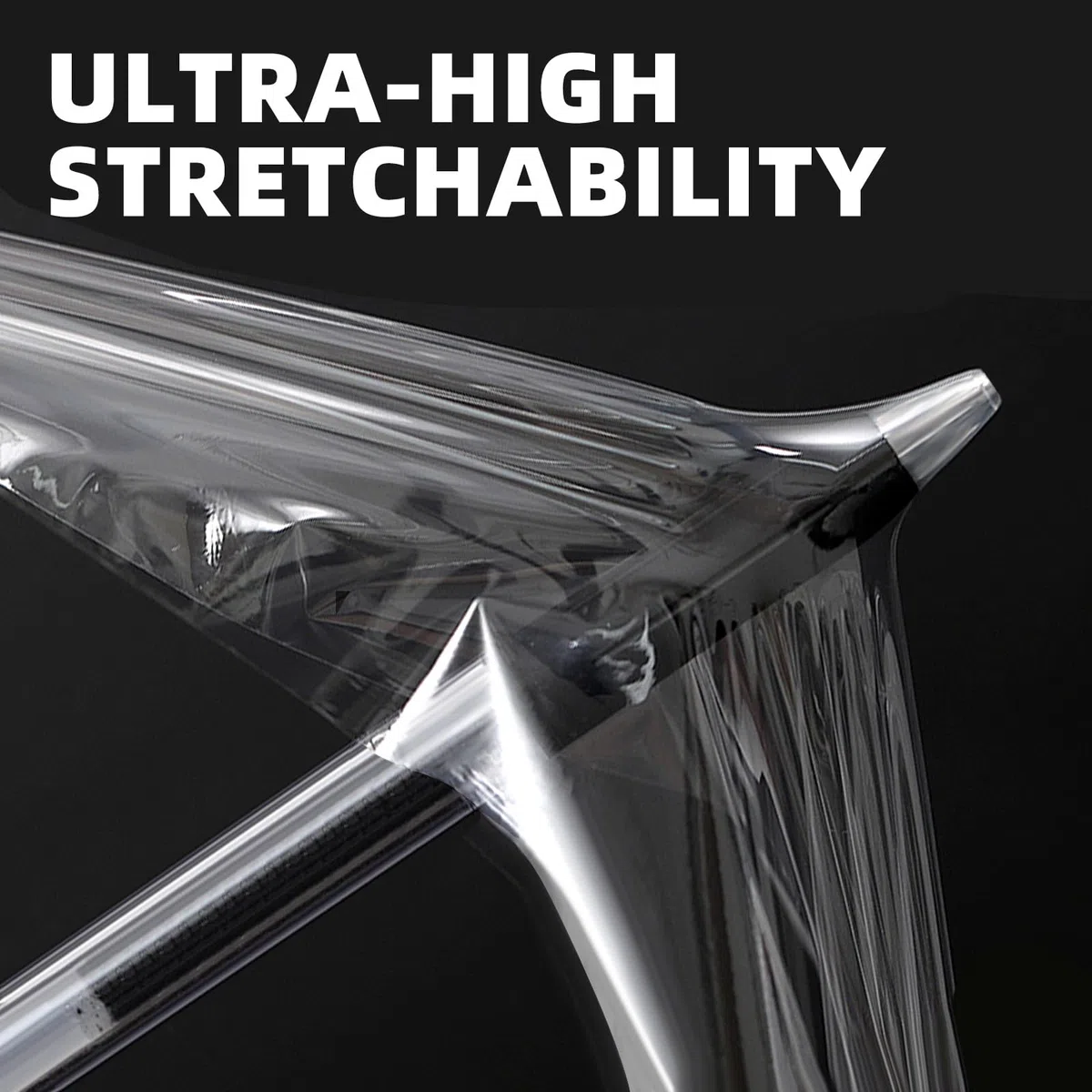 ROSEUP Rollo de película elástica transparente de 5 pulgadas x 1000 pies con asa, envoltura de plástico grueso de calibre 80 para mudanza, envoltura de palés, embalaje autoadhesivo, película retráctil