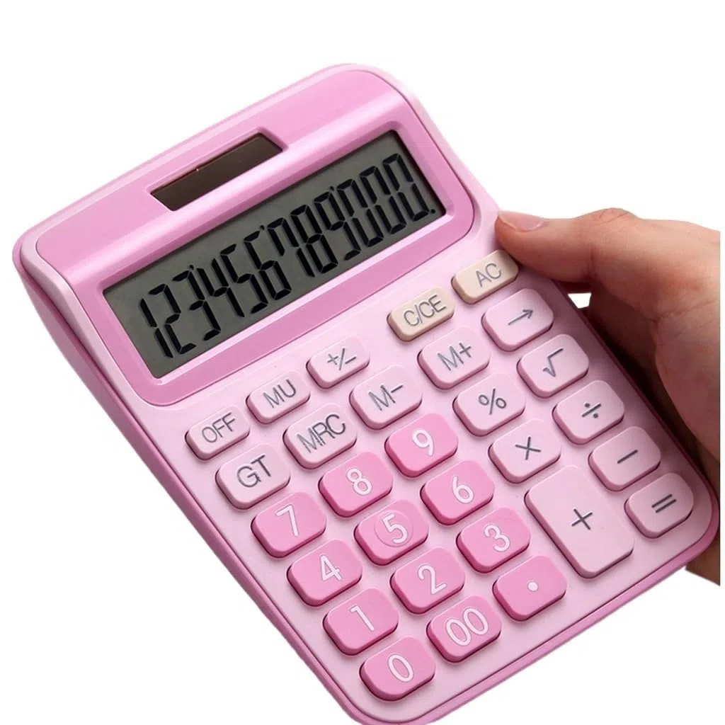 Calculadora de Escritorio 12 dígitos Botones Grandes Herramientas Contabilidad financiera Batería y energía Solar Oficina la Escuela Pequeños Suministros