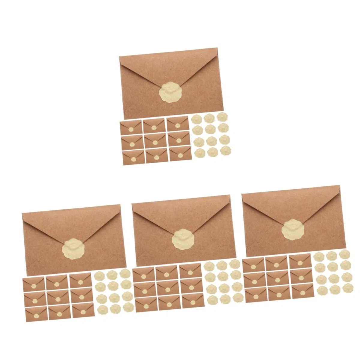 DOITOOL 4 Juegos Sobre De La Vendimia Sobres Pegatinas Accesorios Decoracion Para Bodas Decoración Suministro De Fiestas Accesorio Para Fiestas Suministros Para Festivales Papel