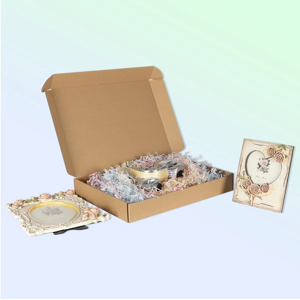 HORLIMER Caja de Envío Kraft, 34,2 x 24,6 x 4,8cm, Lote de 25, Caja Carton con Tapa para Regalo o Embalaje, Marrón