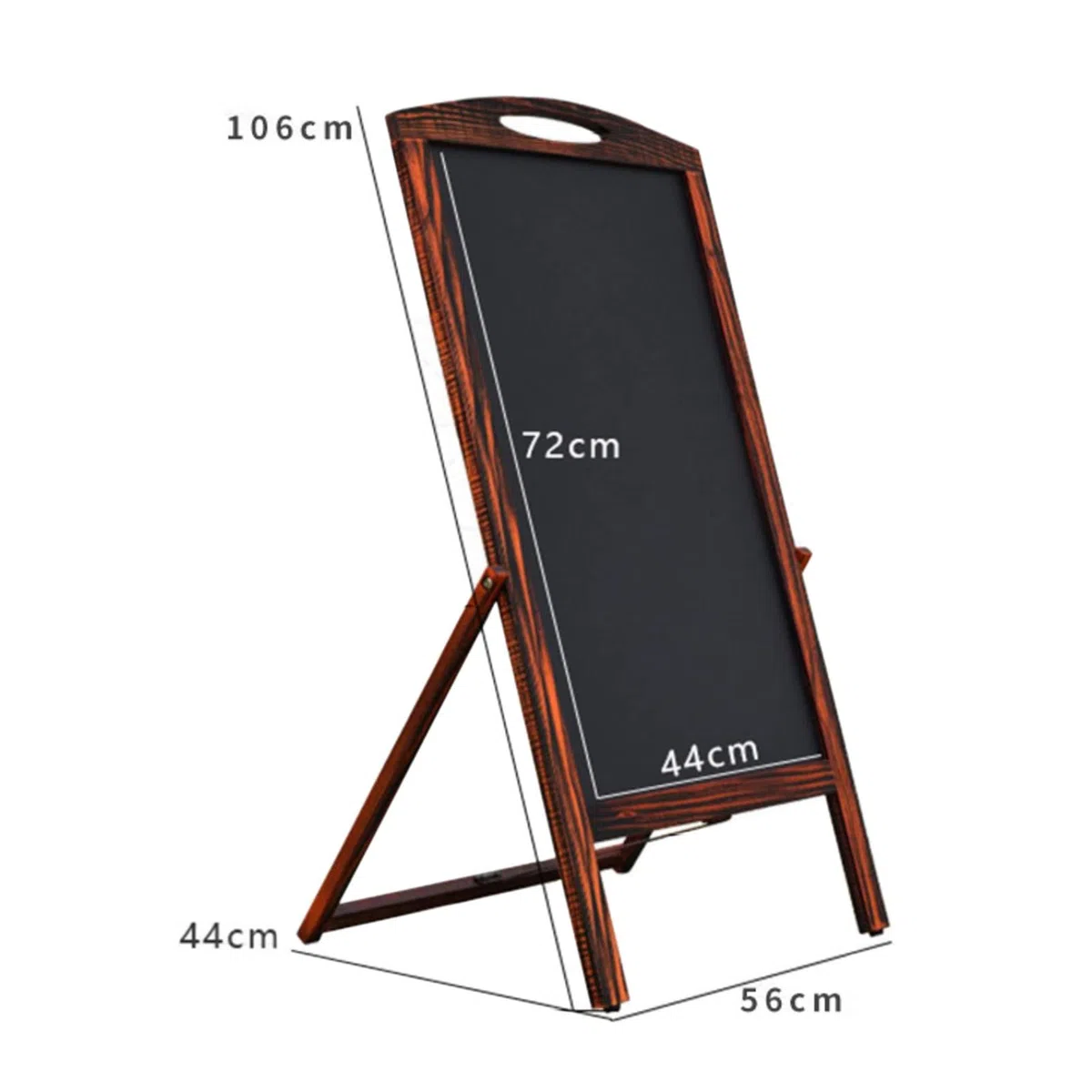 Letrero De Pizarra Caballete De Pizarra De Pie, Tablero De Tiza Enmarcado De Madera Marrón Rústico para Exhibición Promocional Comercial, Menú De Restaurante, Boda, Escuela